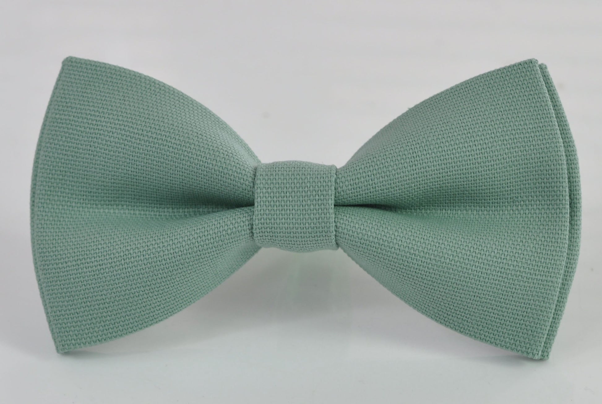 Sage Green Cotton Bow tie + Elastic Suspenders Braces + Pocket Square Hanky Handkerchief for Men / Youth / Boys Kids / Baby Infant