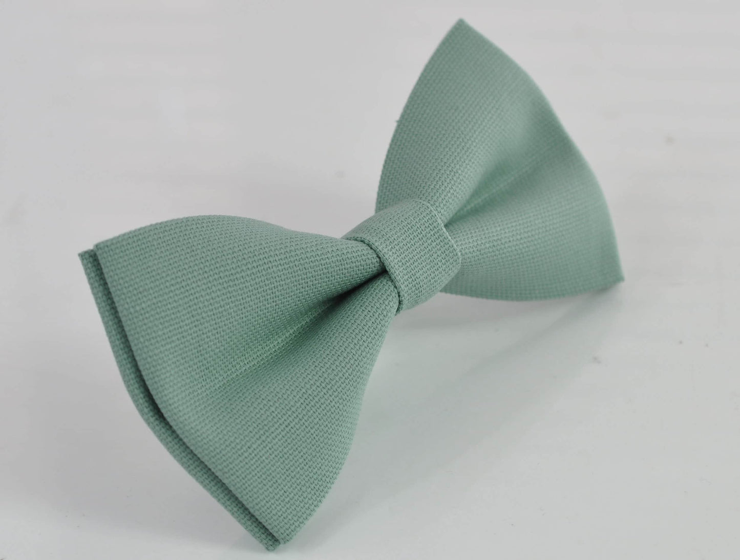 Sage Green Cotton Bow tie Bowtie + Dark Brown Coffee Chocolate Suspenders Braces for Men / Youth Teenage/ Boys Kids / Baby Infant Toddler