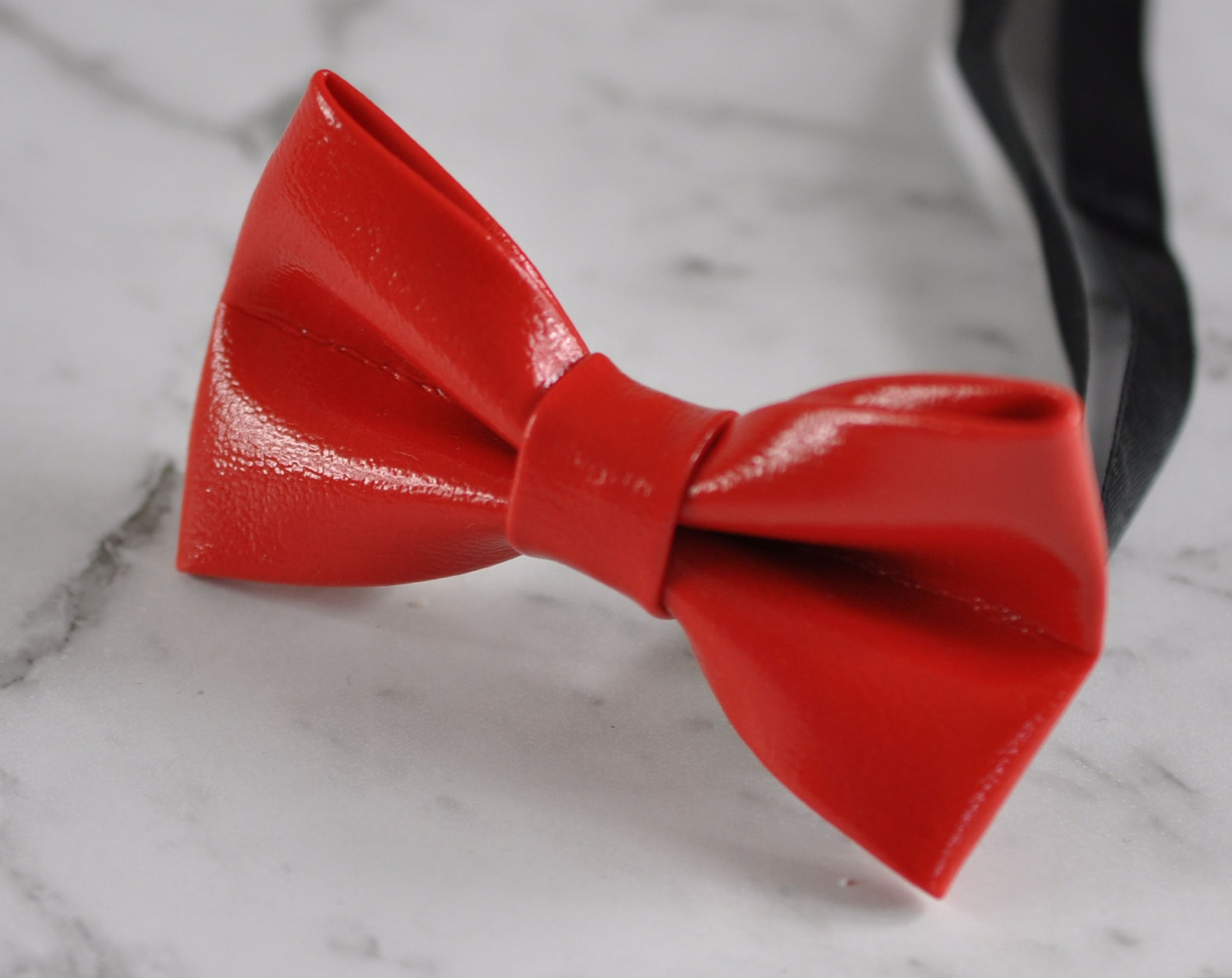 Bright Red Faux Leather Pretied Bow Tie Bowties for Men / Youth Teenage / Toddler Boy / Baby Infant Toddler Wedding Prom