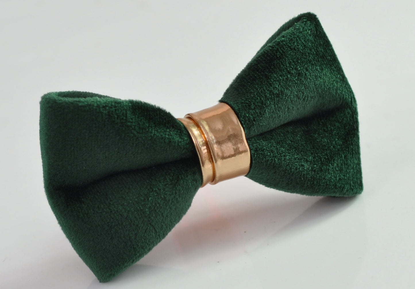 Emerald Green Velvet Rose Gold Faux Leather Bow tie + Matched Elastic Suspenders Braces for Men / Youth / Boys Kids / Baby Infant Toddler