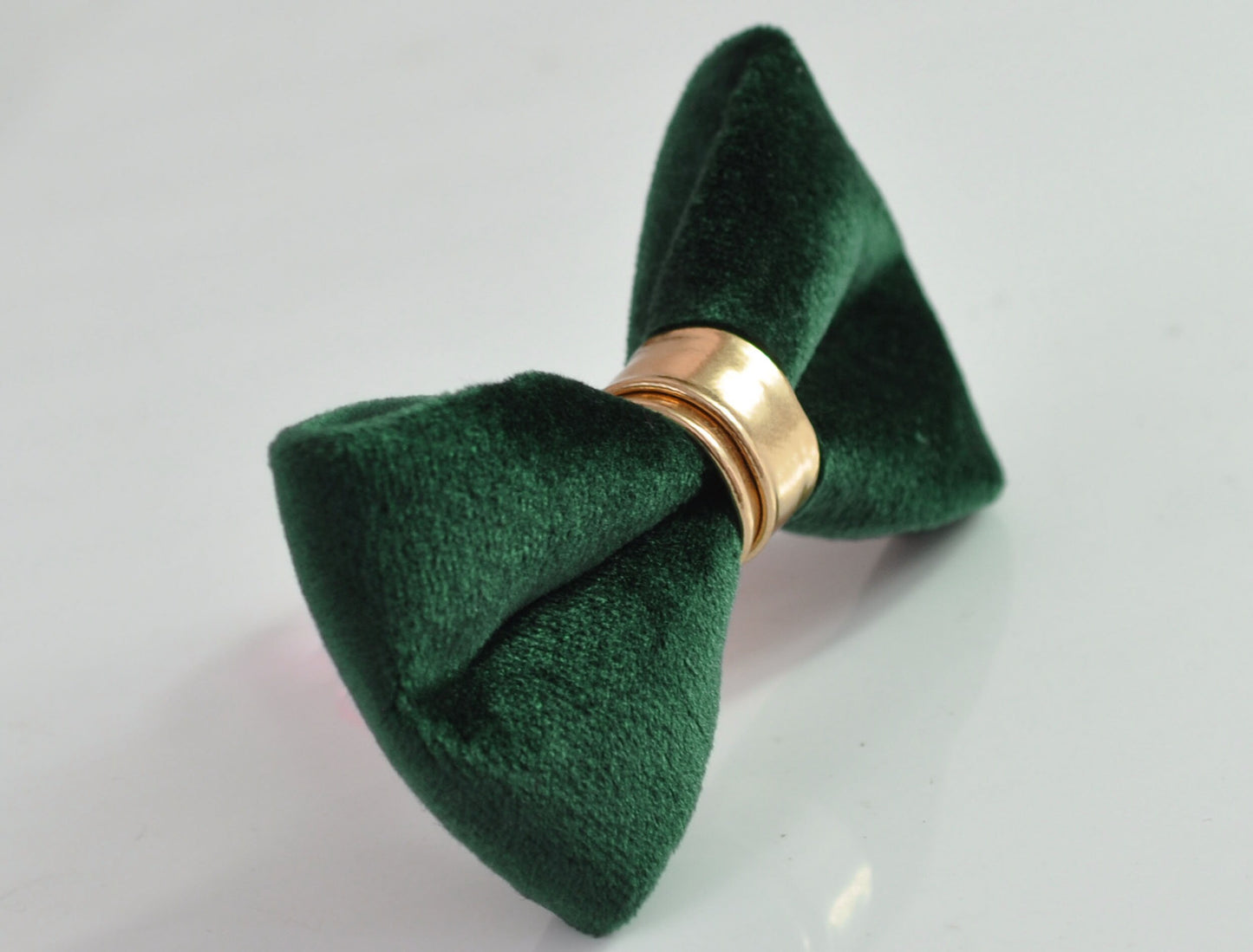 Emerald Green Velvet Rose Gold Faux Leather Bow tie + Matched Elastic Suspenders Braces for Men / Youth / Boys Kids / Baby Infant Toddler