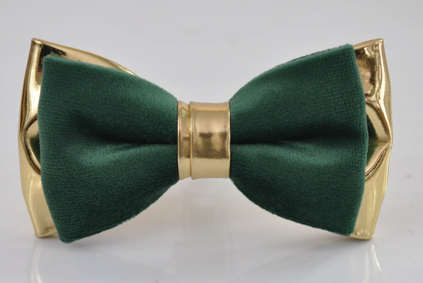 Emerald Green Velvet Gold Leather Bow tie Bowtie + pocket Square Hanky Handkerchief Wedding Men / Youth / Boys Kids / Baby Infant Toddler