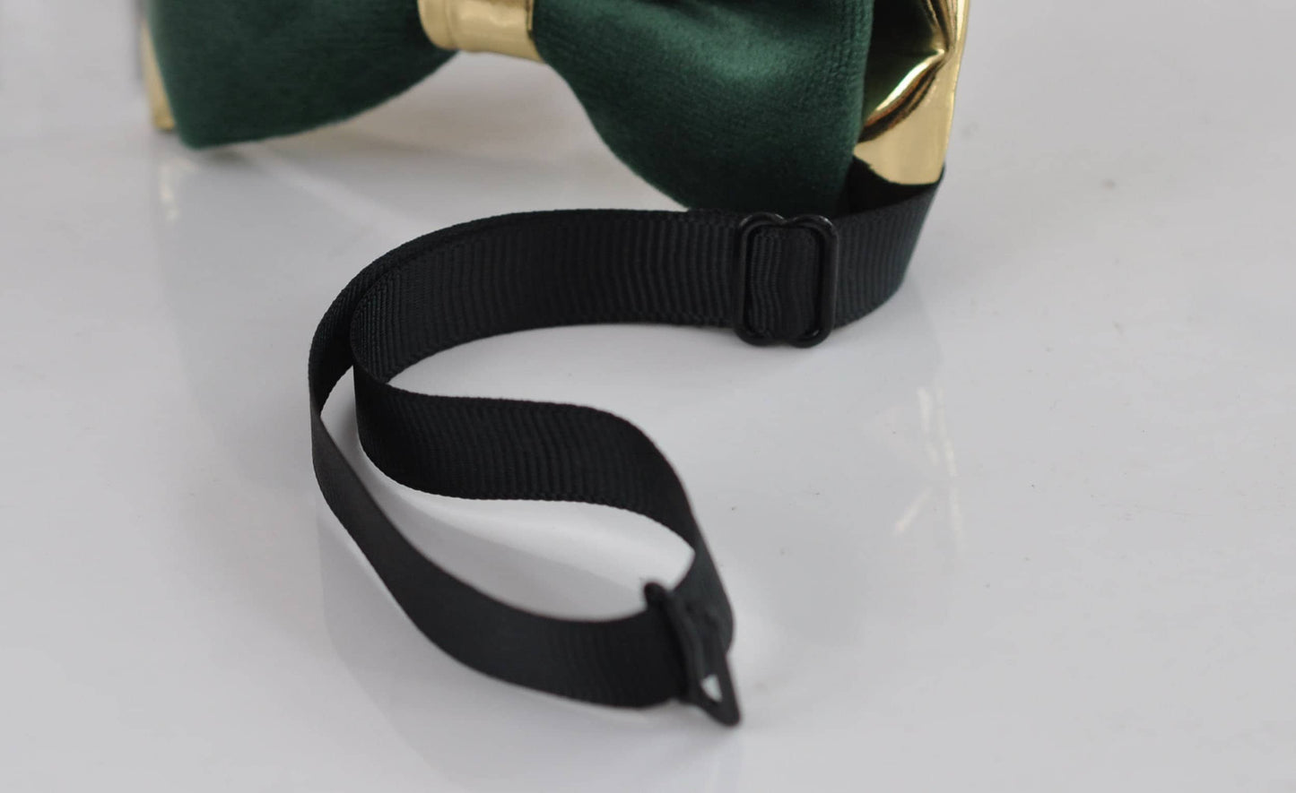 Emerald Green Velvet Gold Leather Bow tie + Suspenders Braces + Pocket Square Hanky Handkerchief for Men / Youth / Boys Kids / Baby Infant