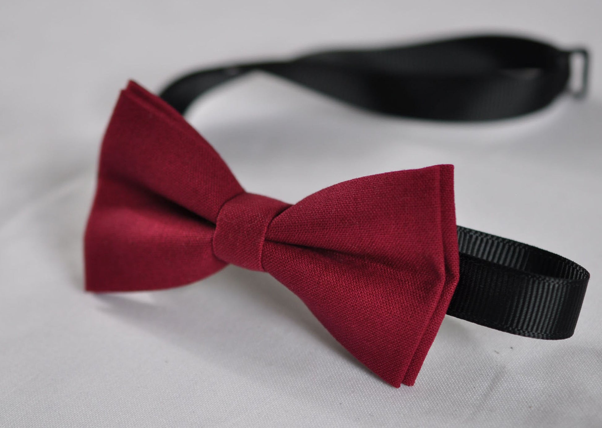 Rumba Red Wine Red Cotton Bow tie Bowtie + Tan Brown Elastic Suspenders Braces for Men / Youth Teenage/ Boys Kids / Baby Infant Toddler