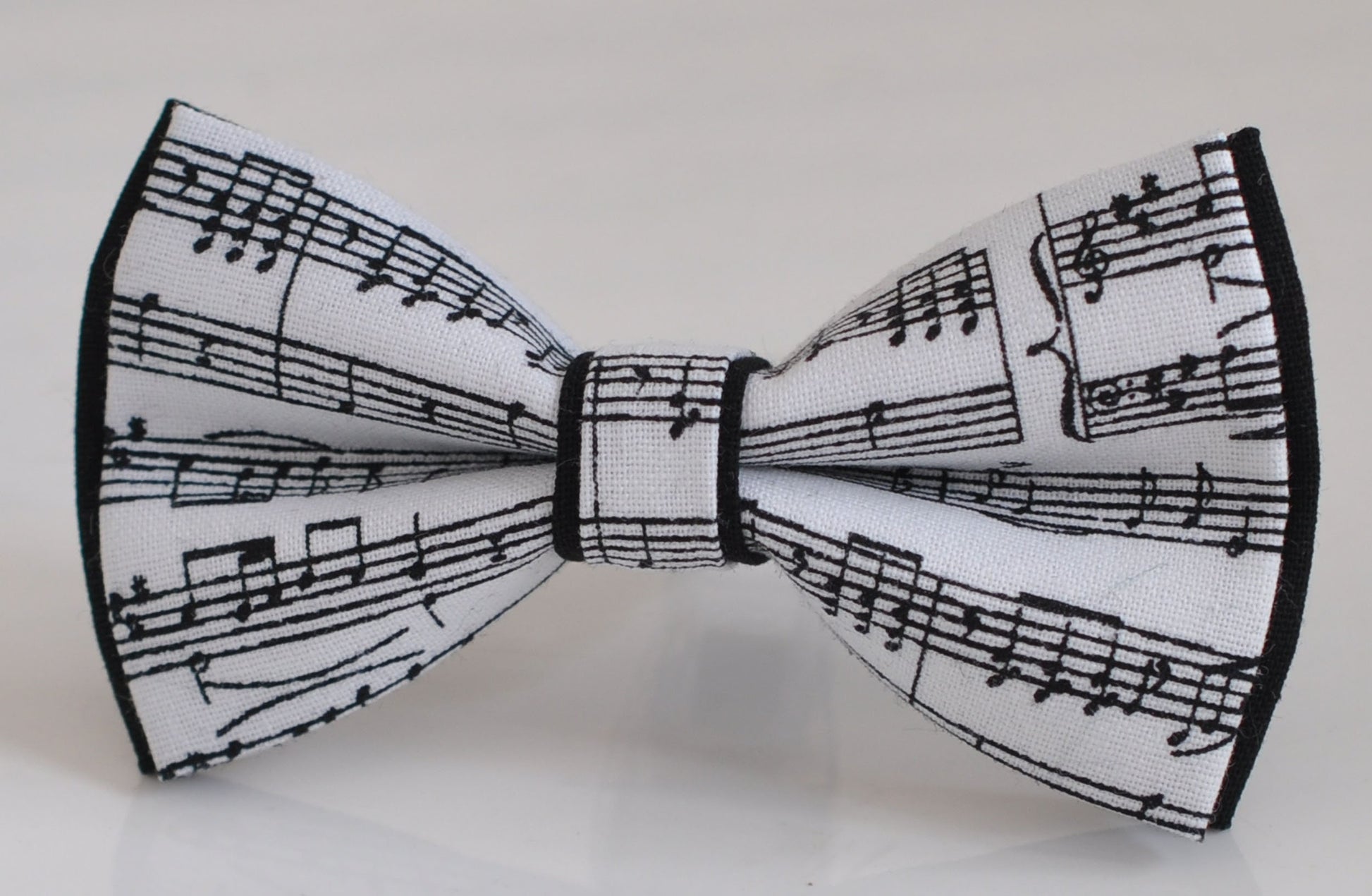 Black White Cotton Sheet Music Notes Bow Tie Bowtie for Baby Infant Toddler/ Page Boy Kids Toddler / Teenage Youth / Adult