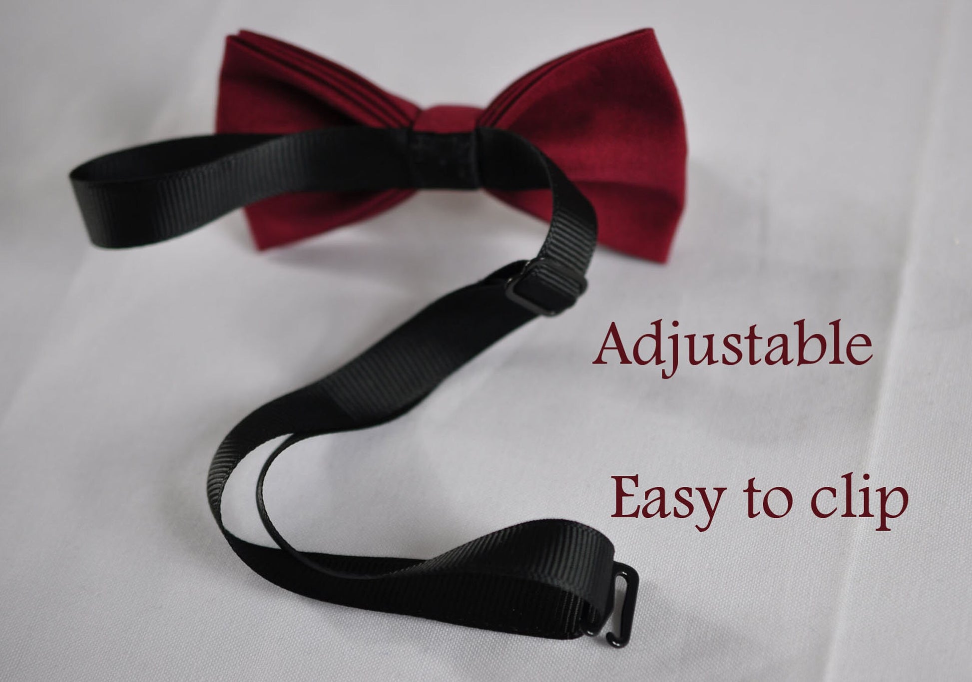 Rumba Red Wine Red Cotton Bow tie Bowtie + Tan Brown Elastic Suspenders Braces for Men / Youth Teenage/ Boys Kids / Baby Infant Toddler