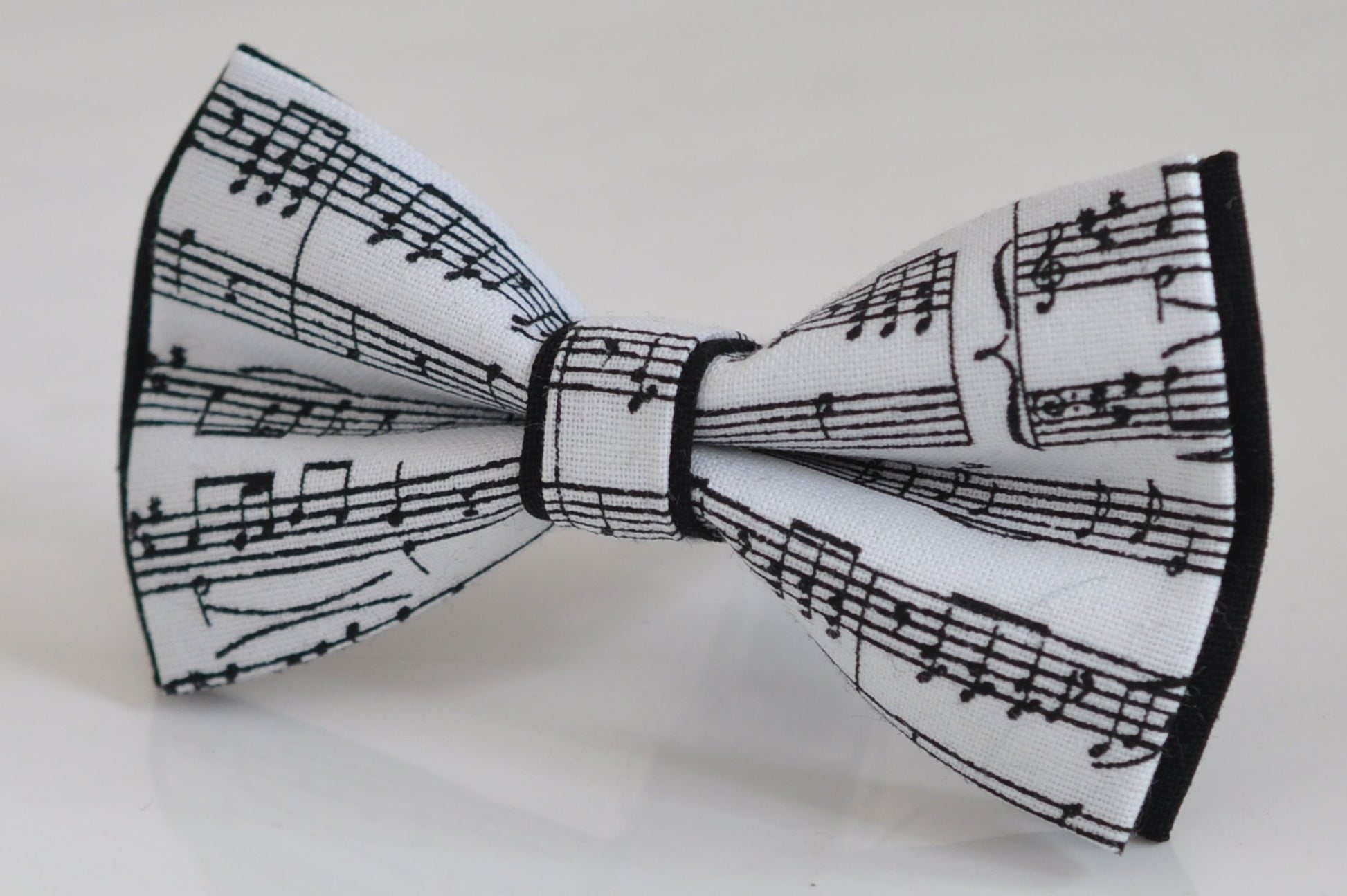 Black White Cotton Sheet Music Notes Bow Tie Bowtie for Baby Infant Toddler/ Page Boy Kids Toddler / Teenage Youth / Adult