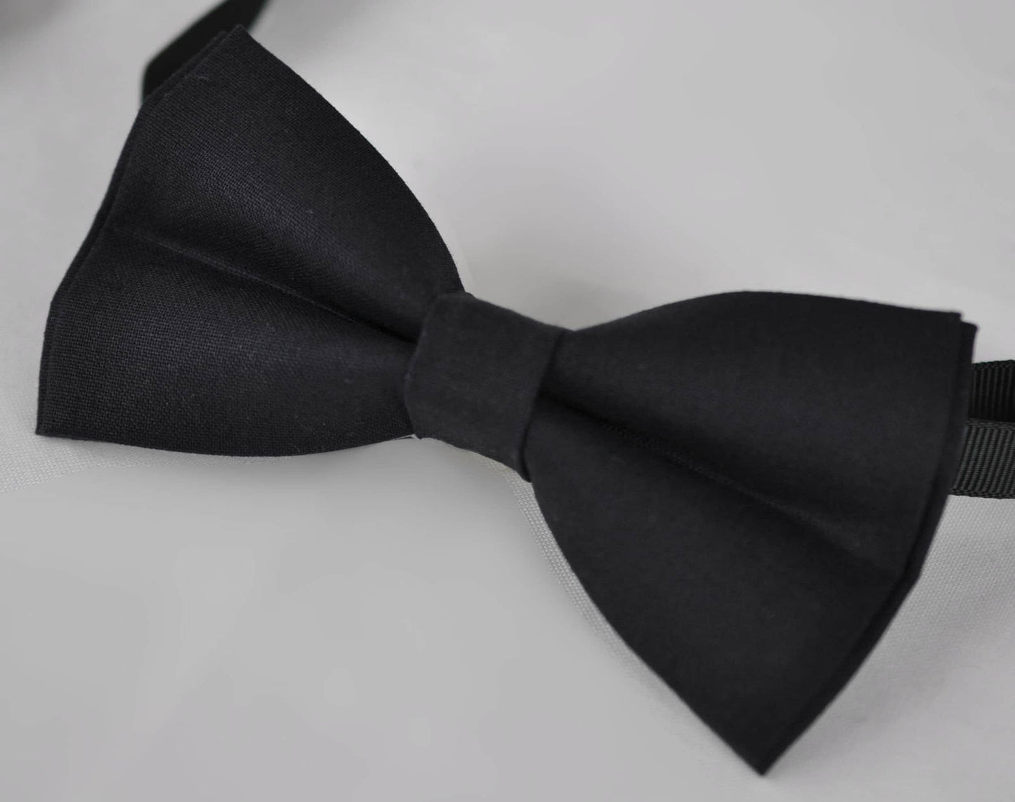 Black Cotton Bow tie Bowtie + Elastic Suspenders Braces Bronze Metal Clips for Men / Youth Teenage/ Boys Kids / Baby Infant Toddler