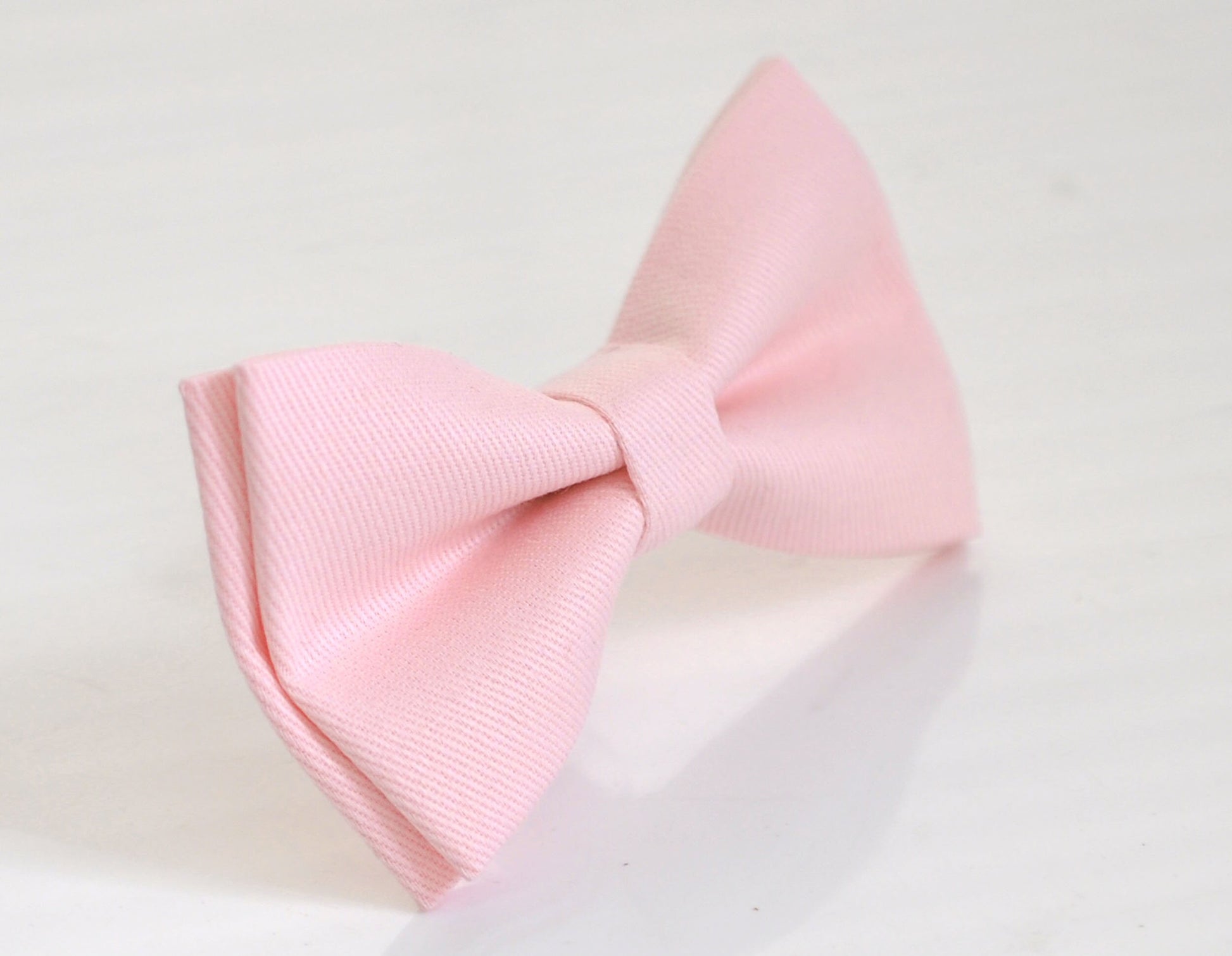 Men Women Unisex Baby Pink Light Pink Cotton Bow tie Bowtie Skinny Neck tie Necktie