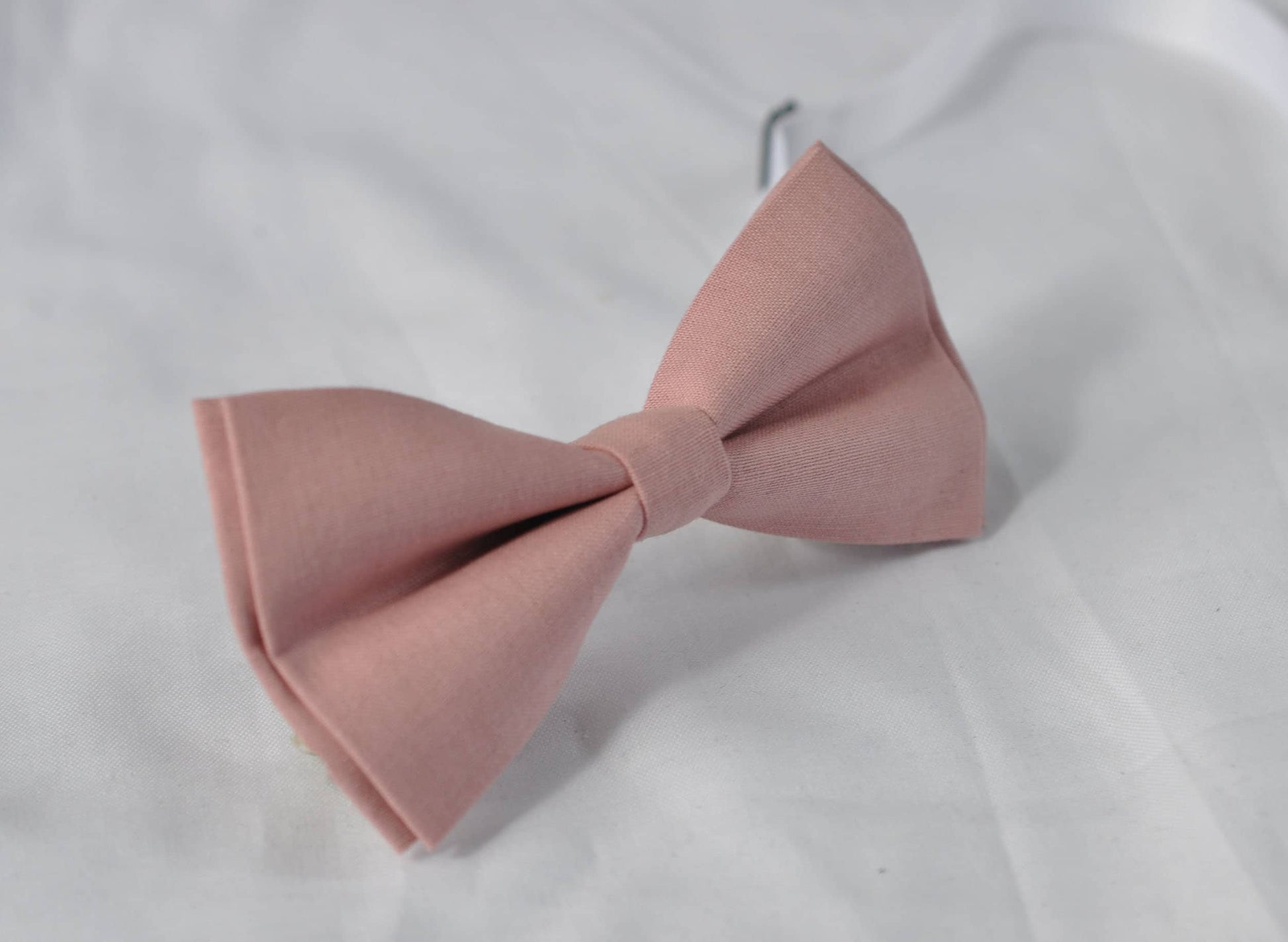 Men 100% Cotton Quality Dusky Dusty Rose Pink Blush Pink Handmade Bow Tie Bowtie matched pocket Square Hanky Handkerchief Wedding