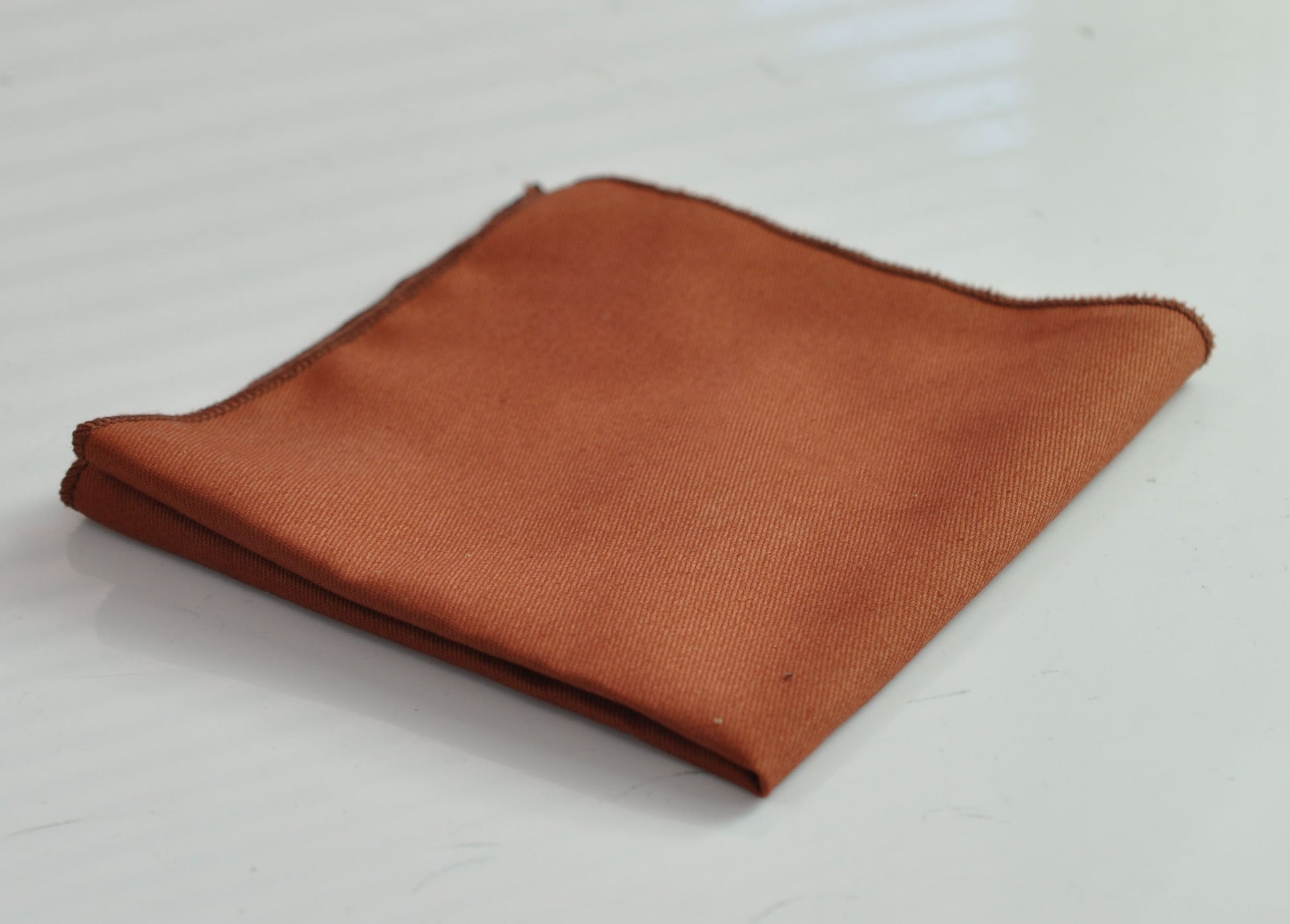 Rust Rusty redish Brown Cotton Pocket Square Wedding Formal Hanky Handkerchief for Men / Youth / Boy Kids / Baby Infant Toddler