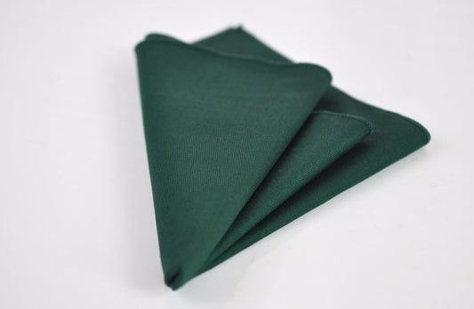 Dark Emerald Green Bottle Green Cotton Pocket Square Wedding Formal Hanky Handkerchief for Men / Youth / Boy Kids / Baby Infant Toddler