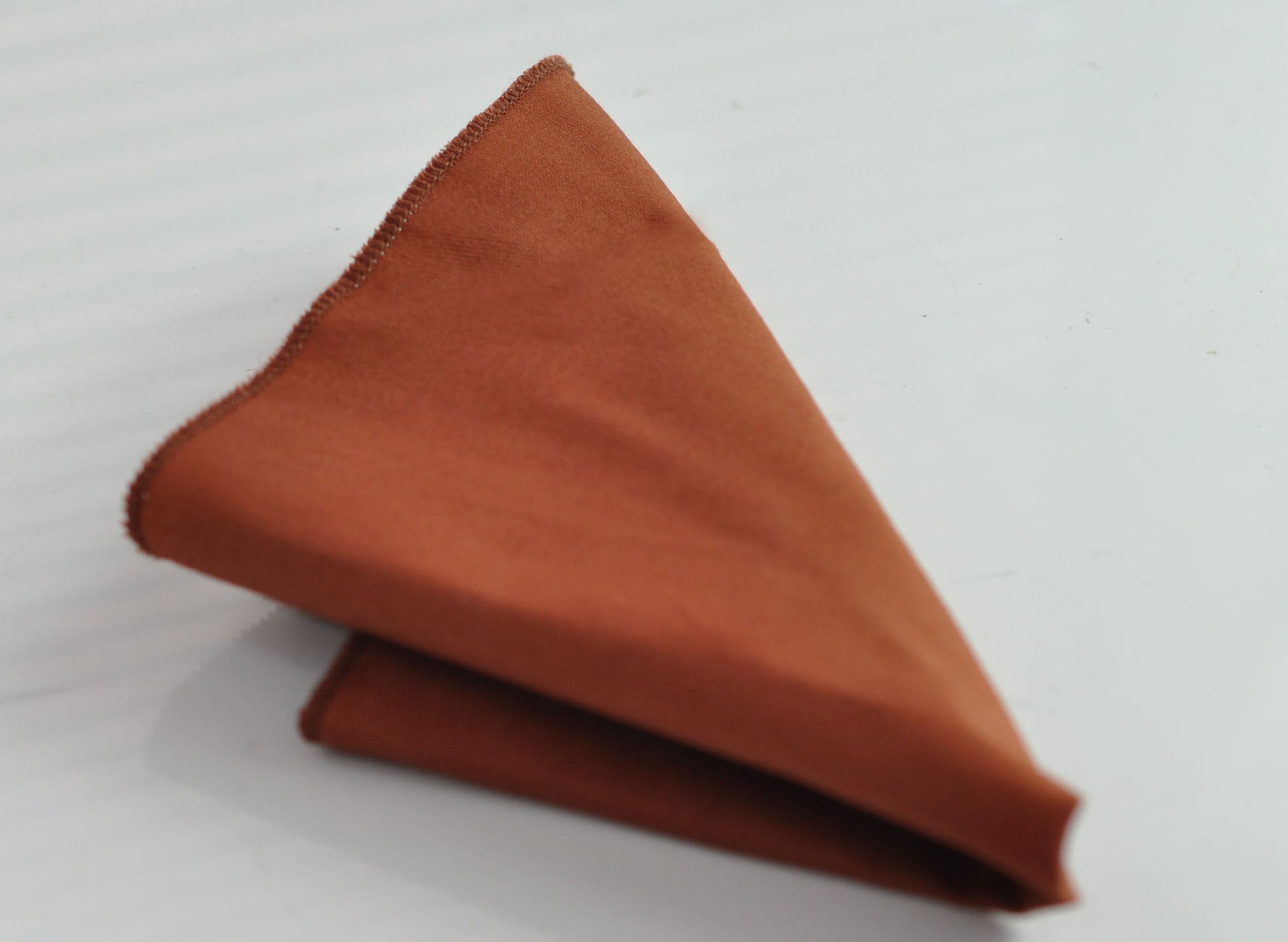 Rust Rusty redish Brown Cotton Pocket Square Wedding Formal Hanky Handkerchief for Men / Youth / Boy Kids / Baby Infant Toddler