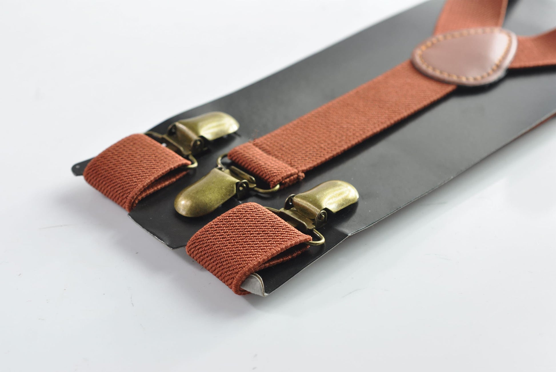 Rust Rusty Redish Brown Cotton Bow tie Bowtie + matched Elastic Suspenders Braces for Men / Youth Teenage/ Boys Kids / Baby Infant Toddler