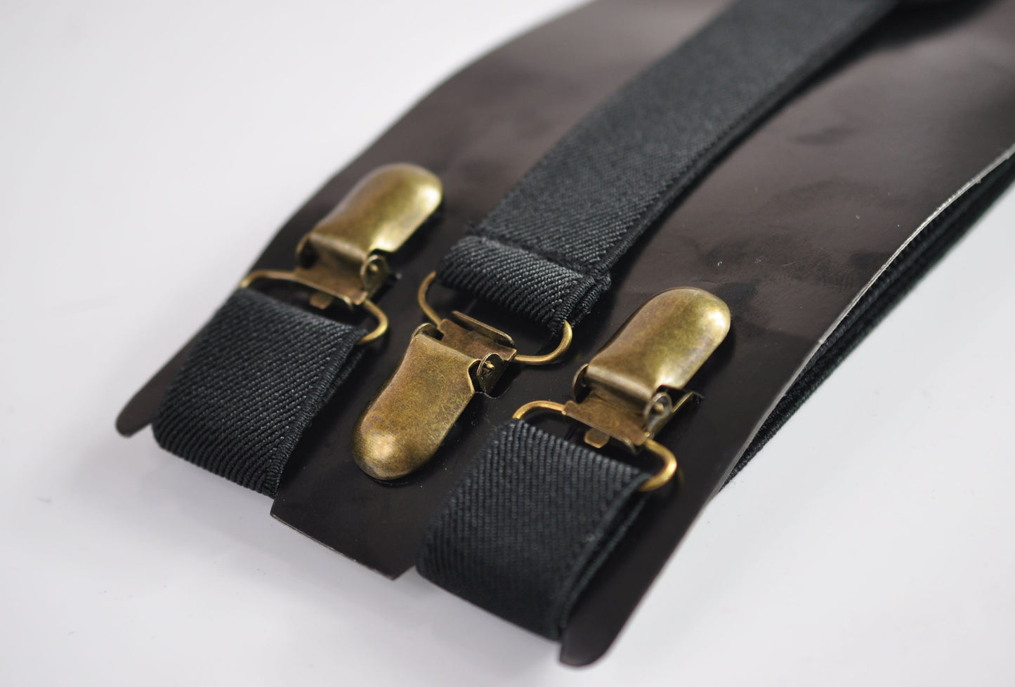 Black Velvet and ROSE Gold Leather Bow tie + Black Elastic Suspenders Braces Men / Youth / Boys Kids / Baby Infant Toddler
