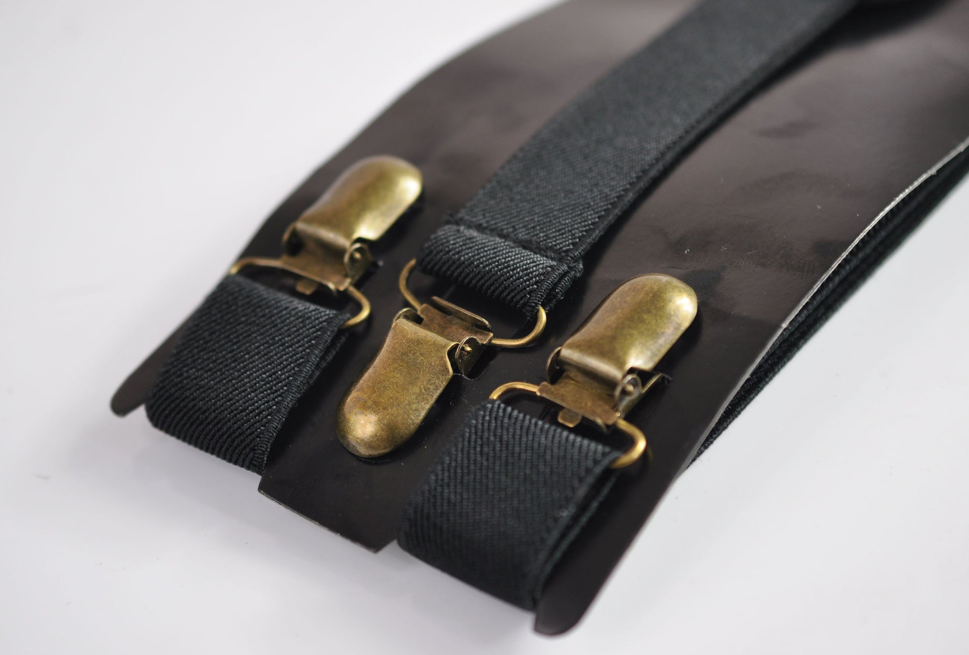 Black Velvet and ROSE Gold Leather Bow tie + Black Elastic Suspenders Braces Men / Youth / Boys Kids / Baby Infant Toddler
