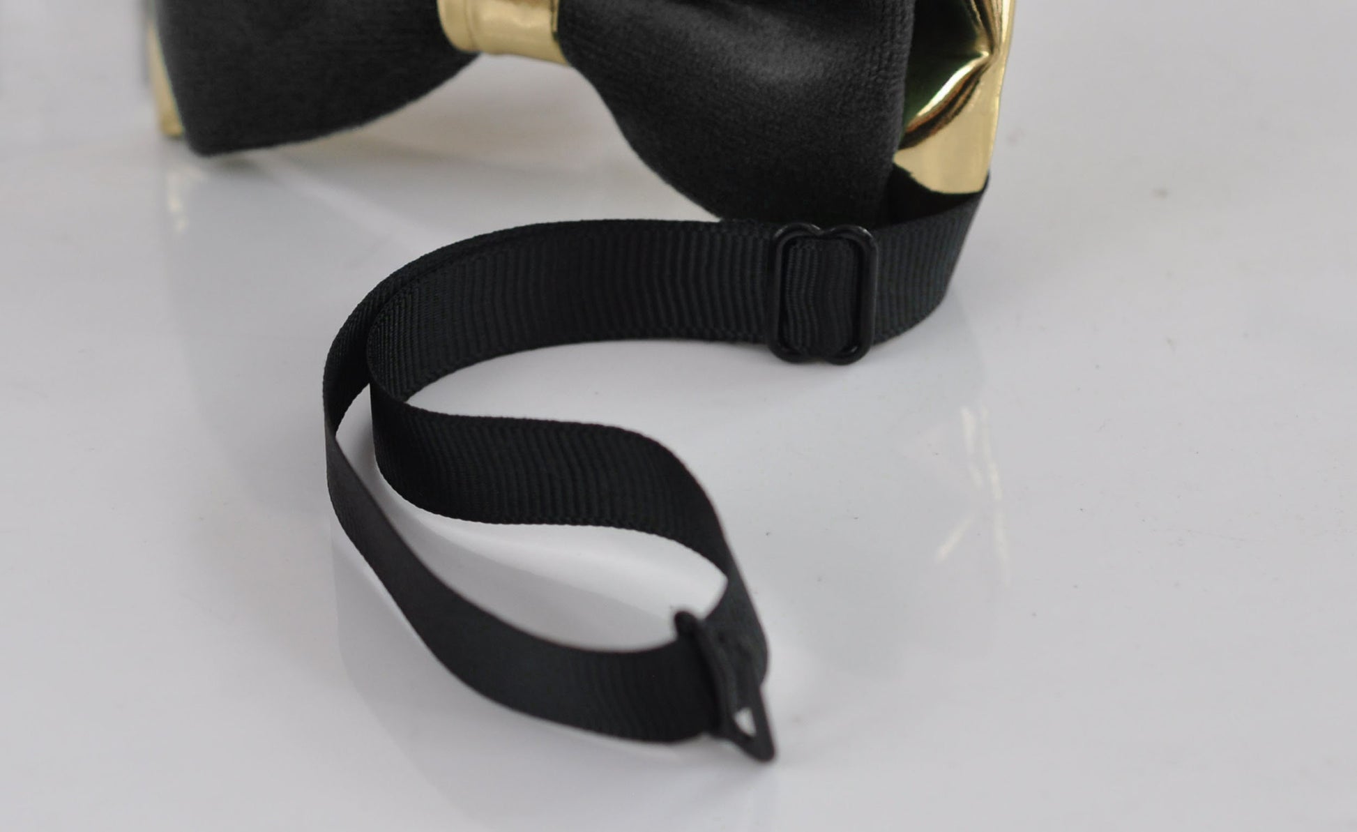 Black Velvet Gold Faux Leather Bow tie Bowtie + pocket Square Hanky Handkerchief Wedding Men / Youth / Boys Kids / Baby Infant Toddler