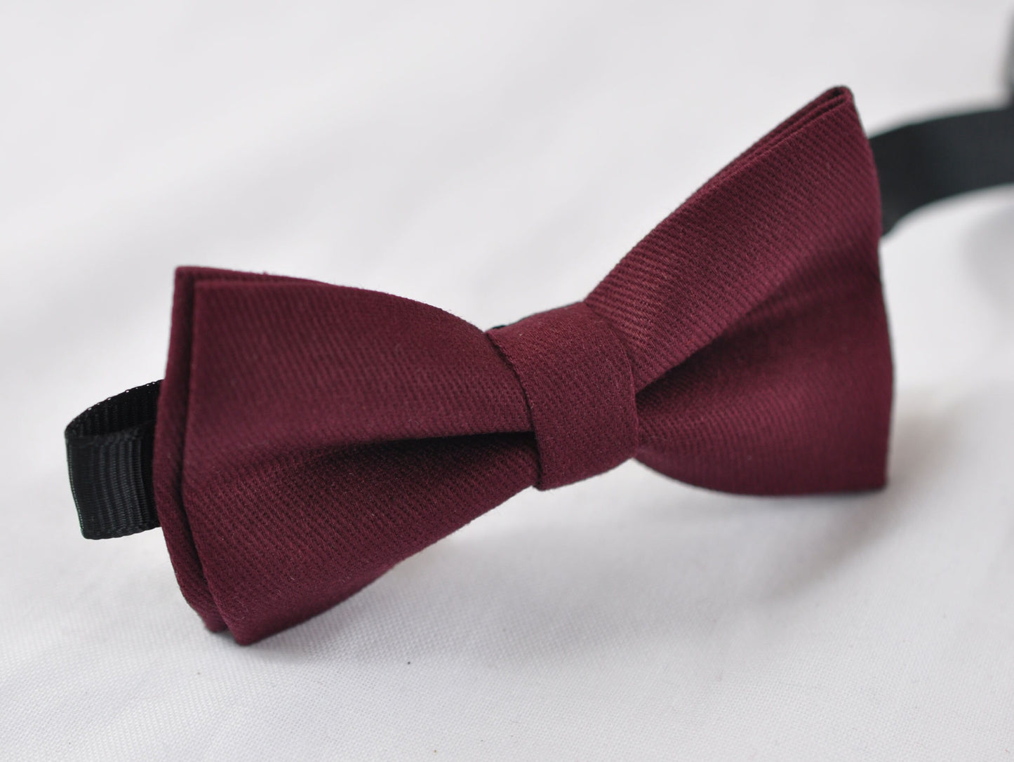Burgundy Wine Red Cotton Bow tie Bowtie + Navy Blue Elastic Suspenders Braces for Men / Youth Teenage/ Boys Kids / Baby Infant Toddler