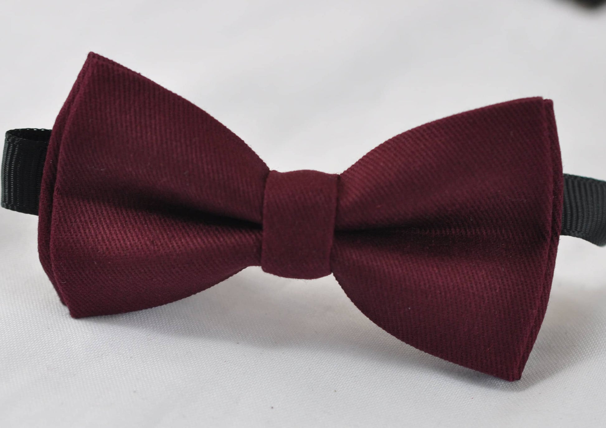 Burgundy Wine Red Cotton Bow tie Bowtie + Navy Blue Elastic Suspenders Braces for Men / Youth Teenage/ Boys Kids / Baby Infant Toddler