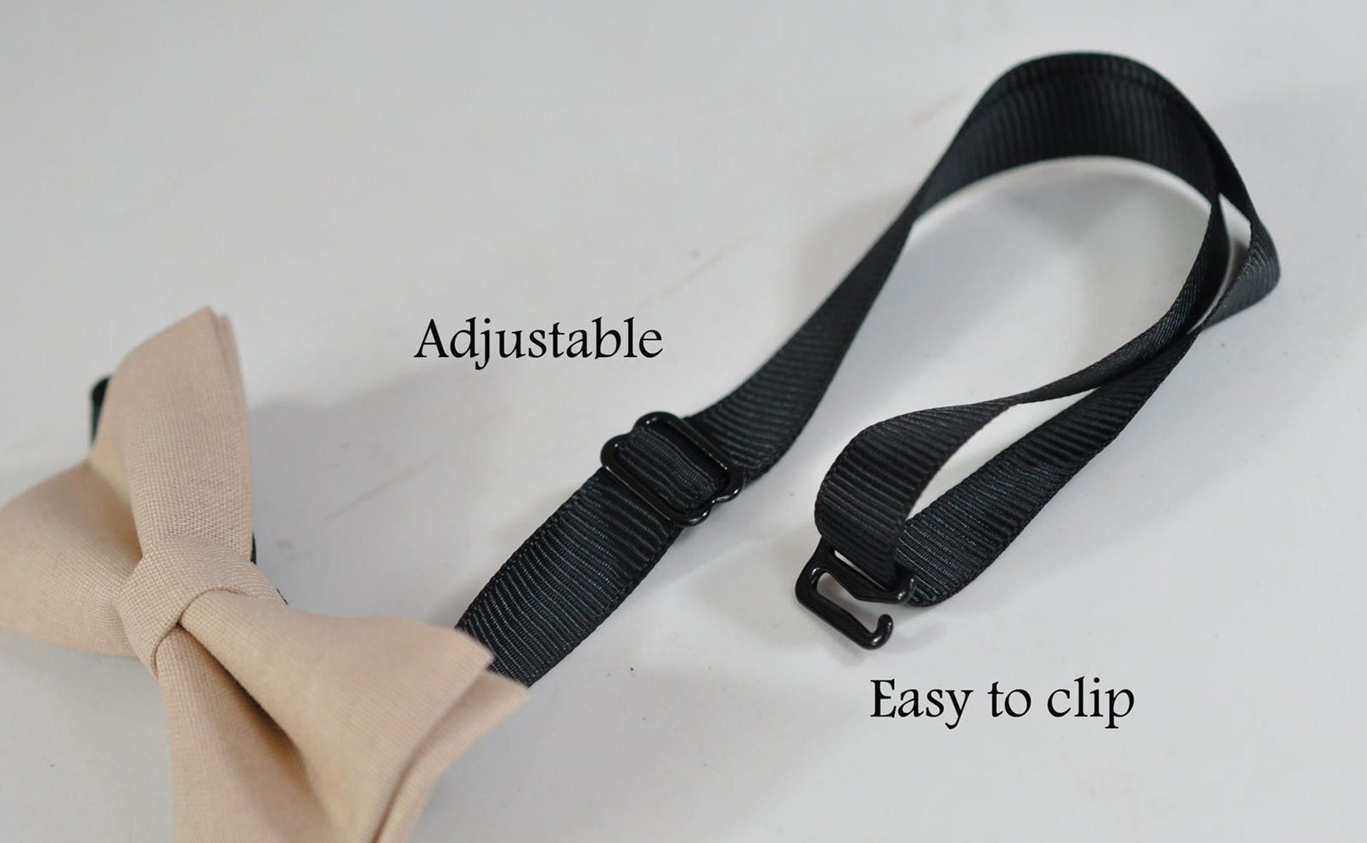 Begie Sand Pale Brown Cotton Bow tie Bowtie + Tan Brown Elastic Suspenders Braces for Men / Youth Teenage/ Boys Kids / Baby Infant Toddler