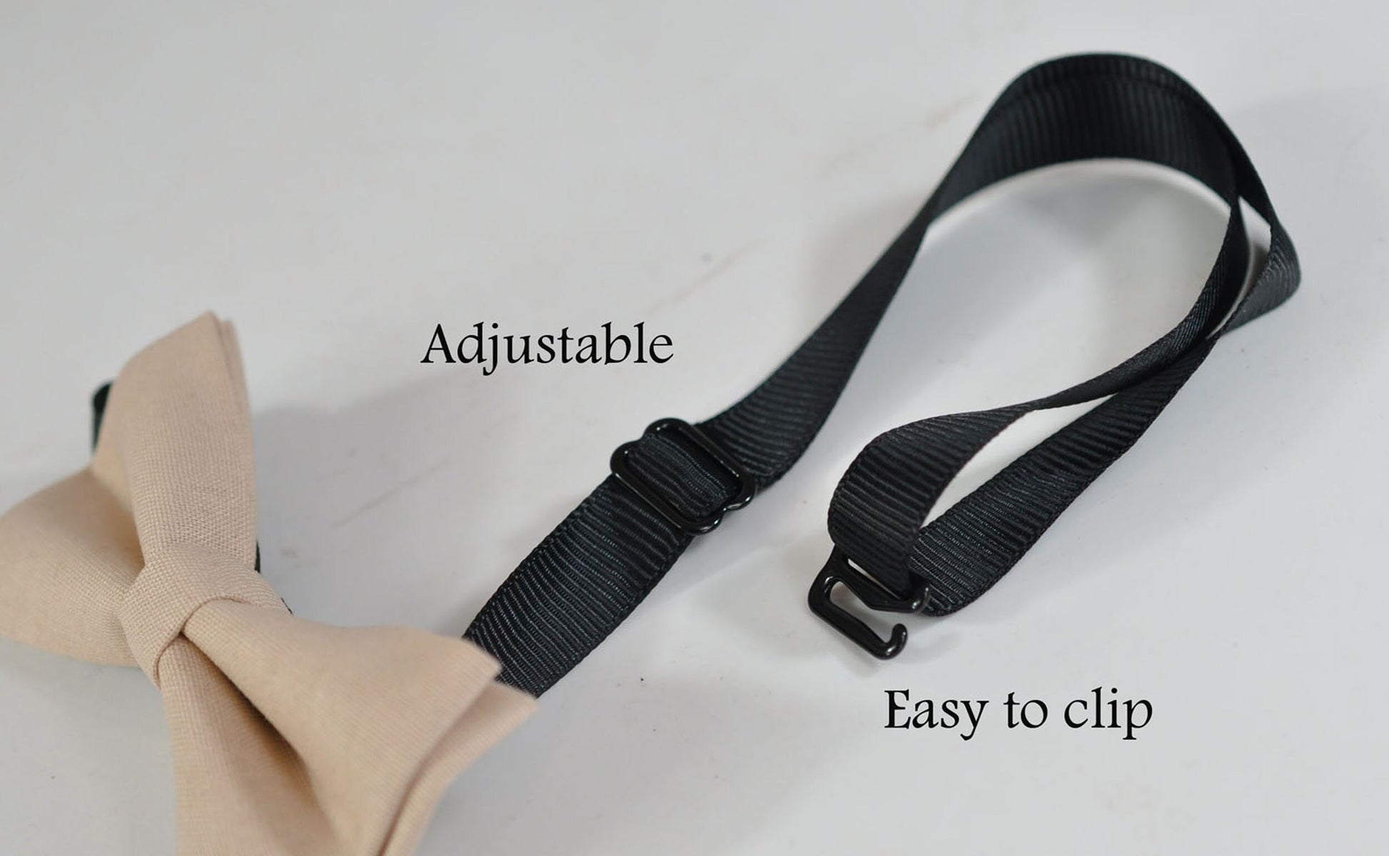 Begie Sand Pale Brown Cotton Bow tie Bowtie + Tan Brown Elastic Suspenders Braces for Men / Youth Teenage/ Boys Kids / Baby Infant Toddler