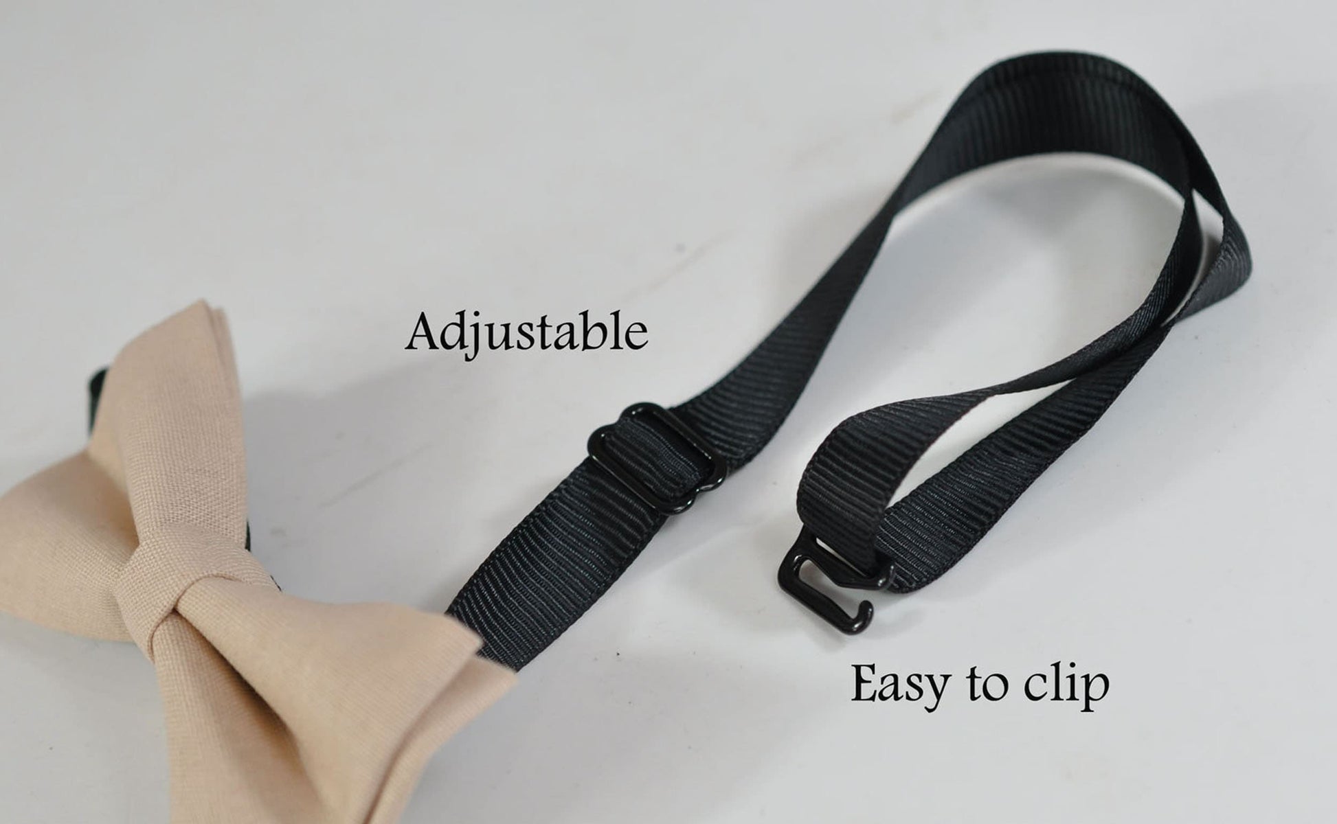 Begie Sand Pale Brown Cotton Bow tie Bowtie + Coffee Brown Elastic Suspenders Braces for Men /Youth Teenage/ Boys Kids / Baby Infant Toddler