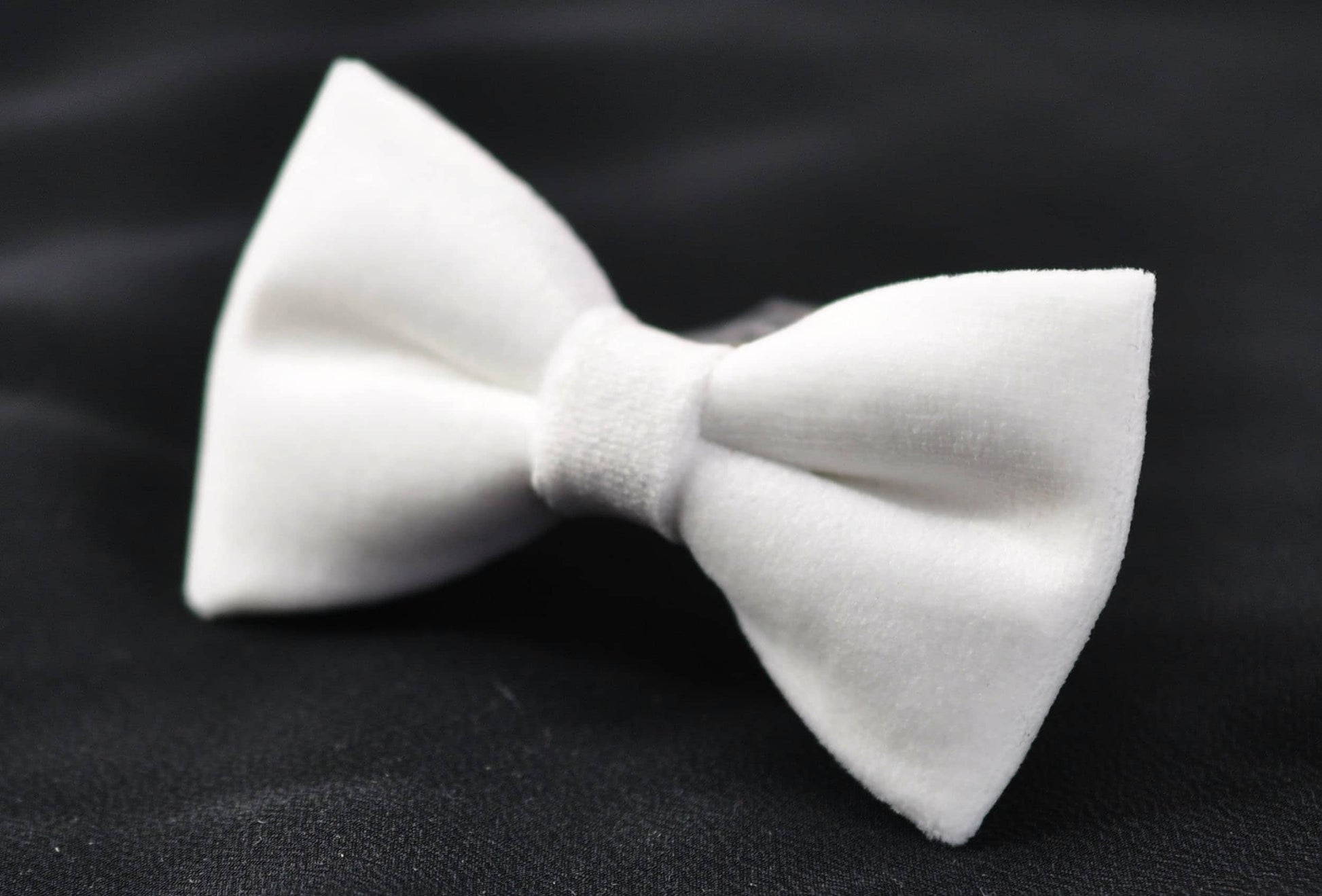 White Solid Velvet Bow tie + White Elastic Suspenders Braces for baby infant toddler / Boy Kids / Youth Teenage / Men Adult