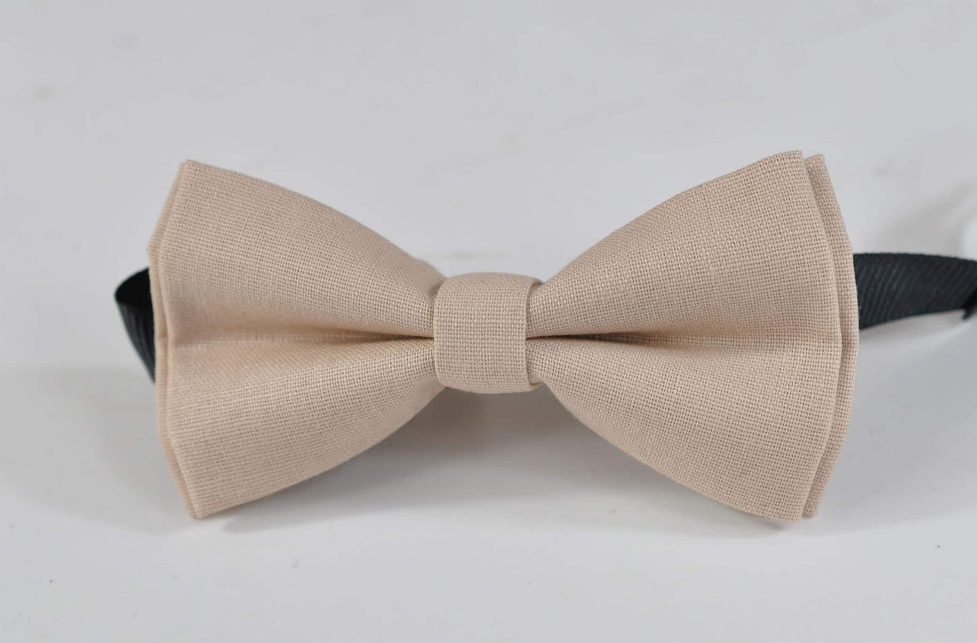 Begie Sand Pale Brown Cotton Bow tie Bowtie + Coffee Brown Elastic Suspenders Braces for Men /Youth Teenage/ Boys Kids / Baby Infant Toddler