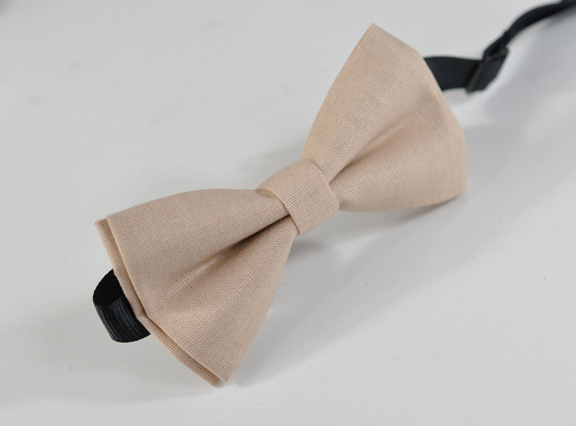 Begie Sand Pale Brown Cotton Bow tie Bowtie + Tan Brown Elastic Suspenders Braces for Men / Youth Teenage/ Boys Kids / Baby Infant Toddler