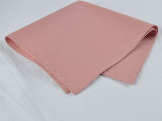 Warm Dusty Pink Musk Pink Light Pink Cotton Pocket Square Wedding Formal Hanky Handkerchief for Men / Youth / Boy Kids / Baby Infant Toddler