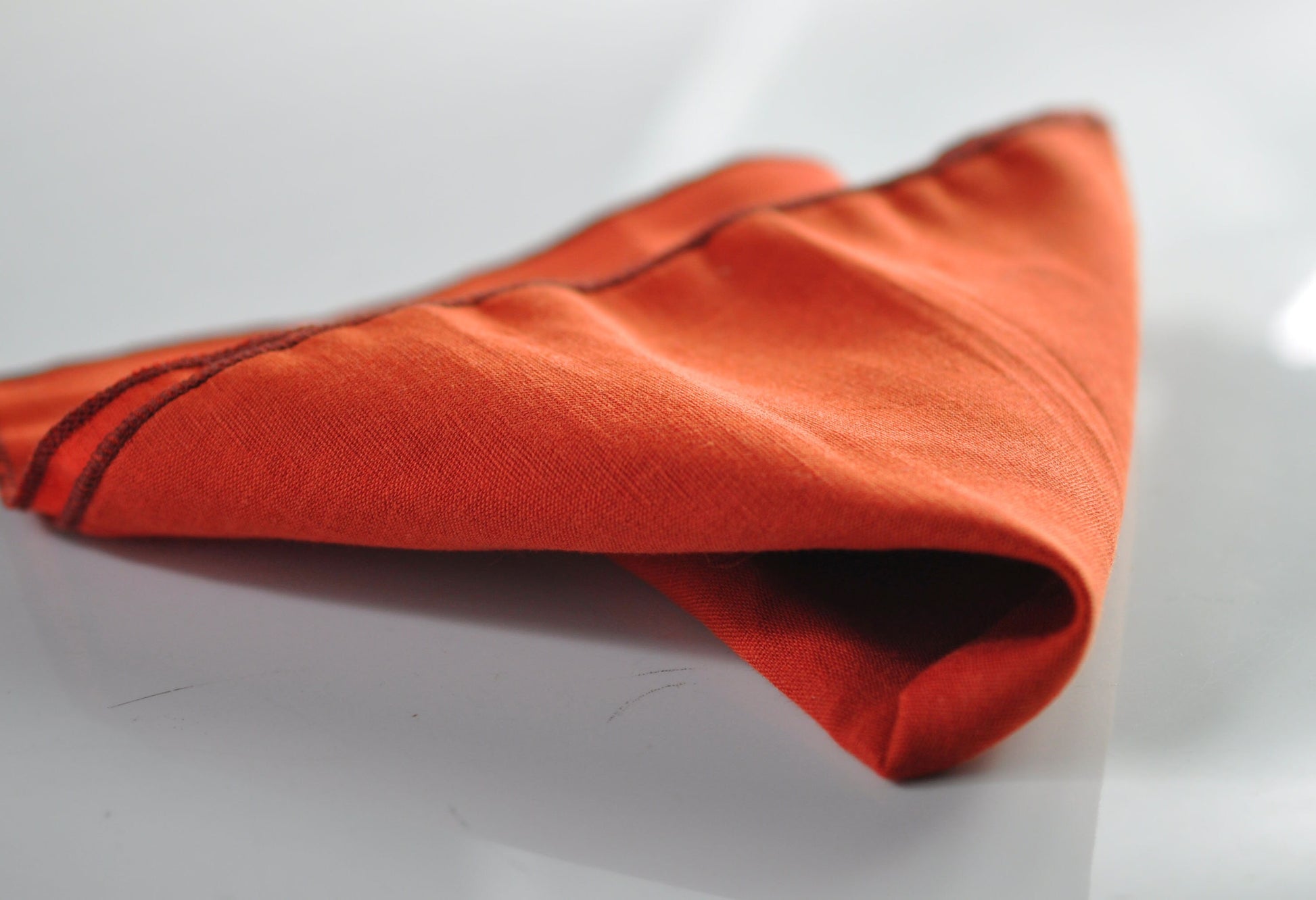 Burnt Orange Linen Bow tie Bowtie + matched pocket Square Hanky Handkerchief Wedding for Men / Youth / Boys Kids / Baby Infant