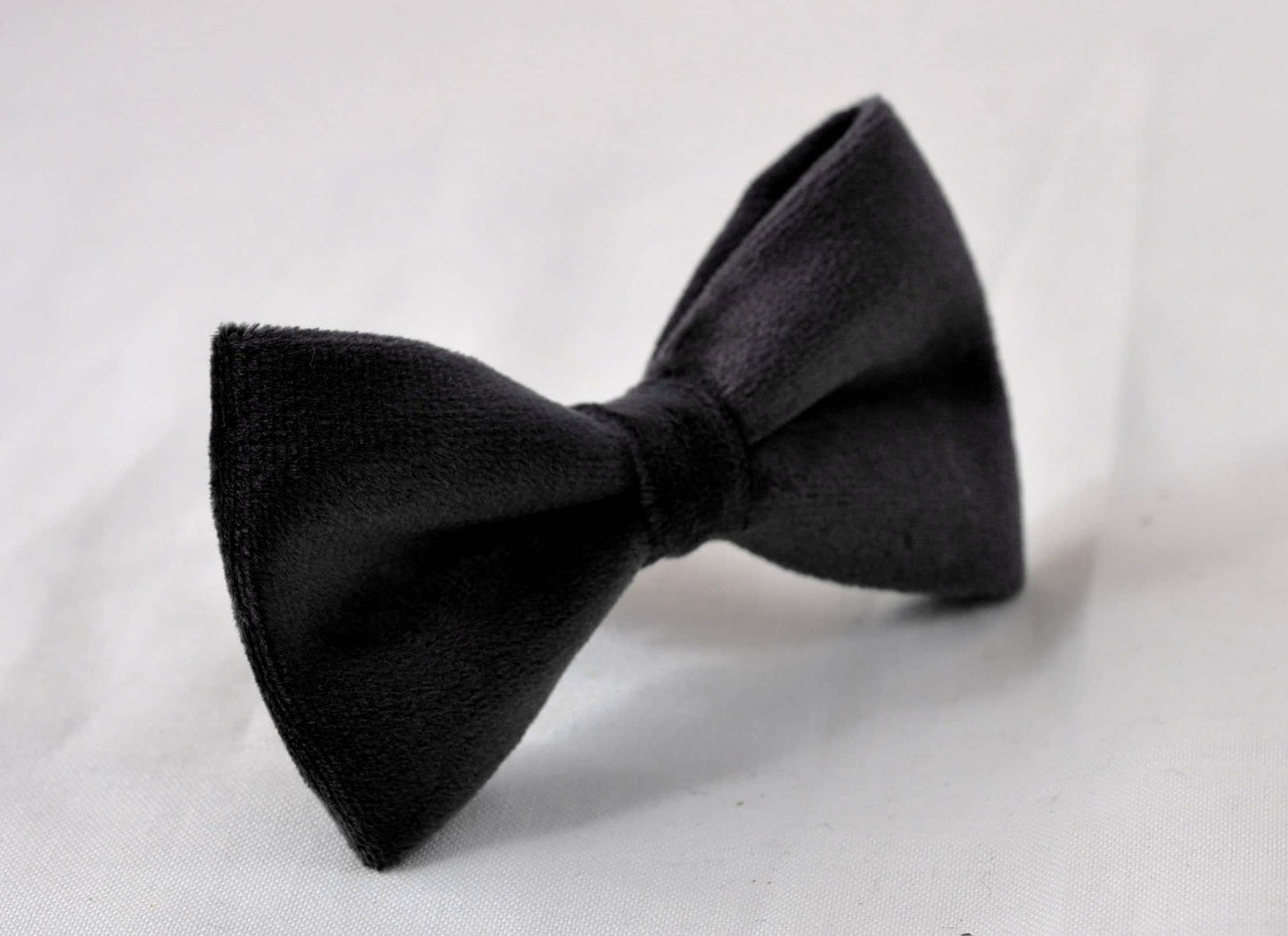 Black Velvet Bow tie + Black Elastic Suspenders Braces with gold golden clips for Men / Youth / Boys Kids / Baby Infant Toddler