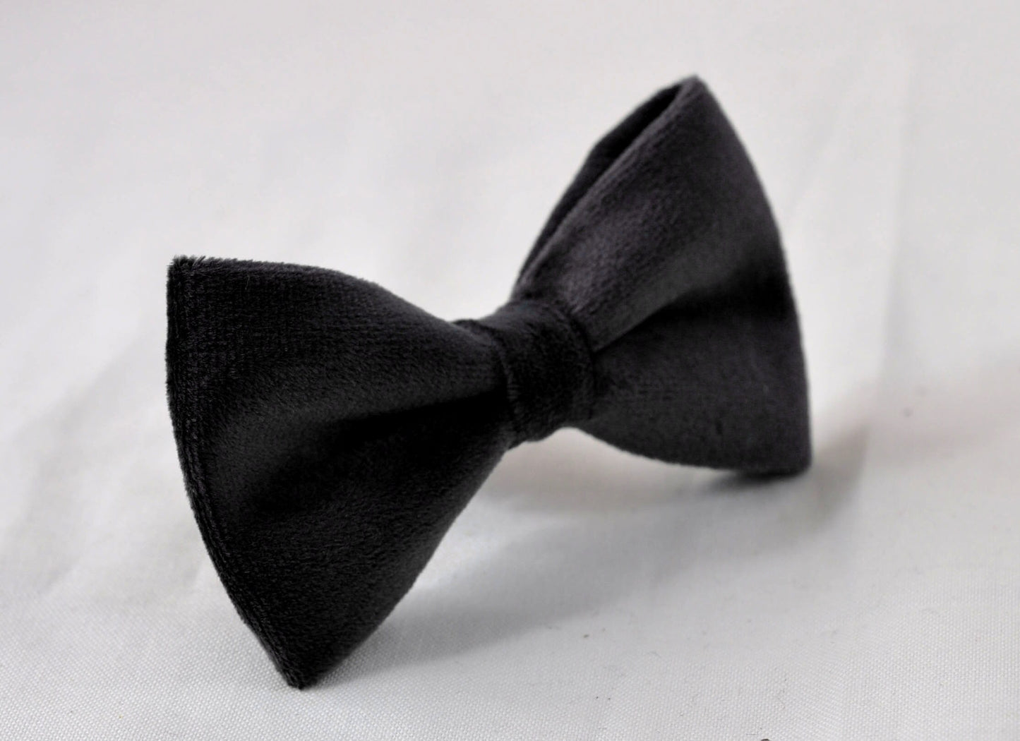 Black Velvet Bow tie + Black Elastic Suspenders Braces for Men / Youth / Boys Kids / Baby Infant Toddler