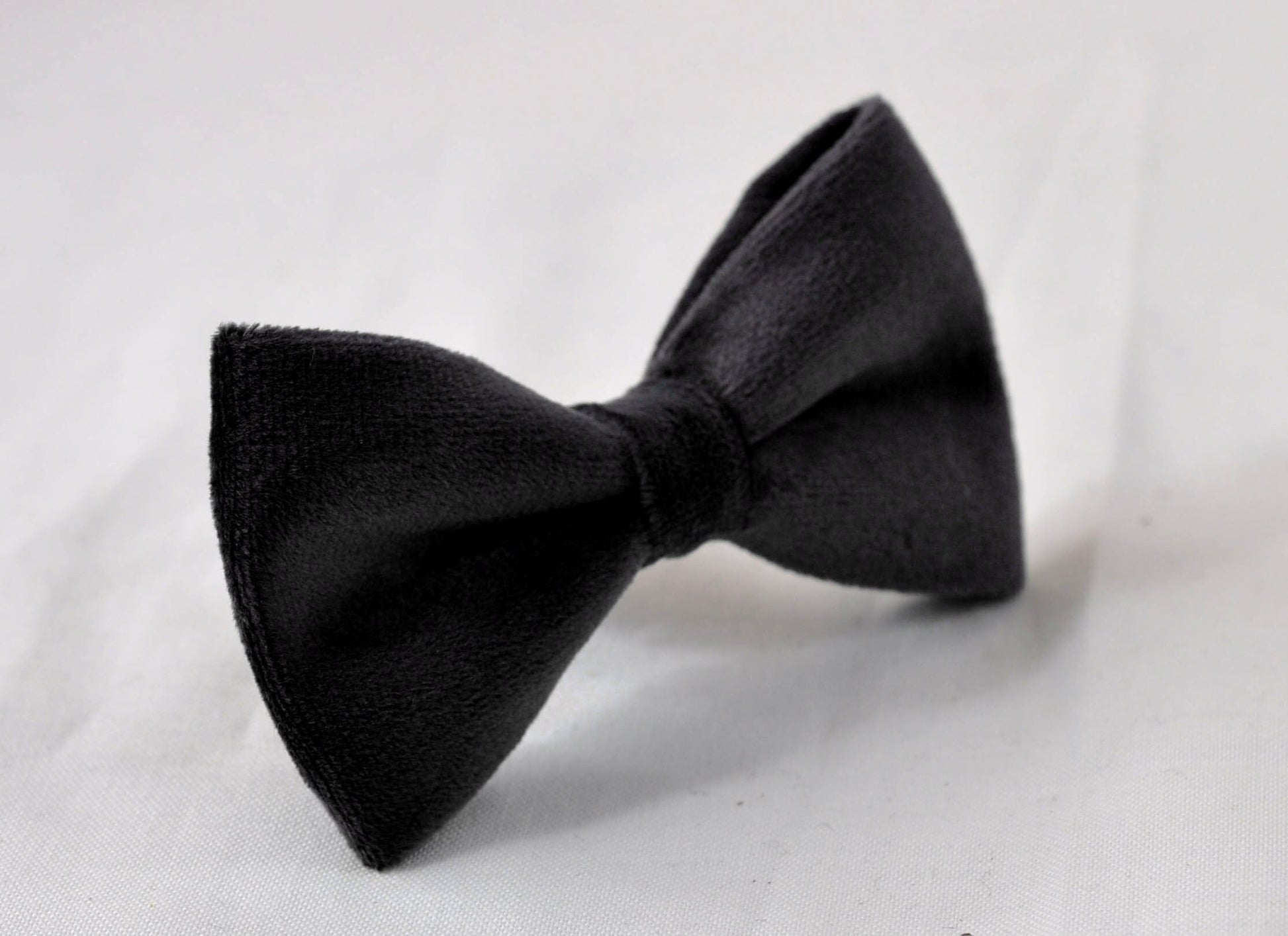 Black Velvet Bow tie + Black Elastic Suspenders Braces for Men / Youth / Boys Kids / Baby Infant Toddler