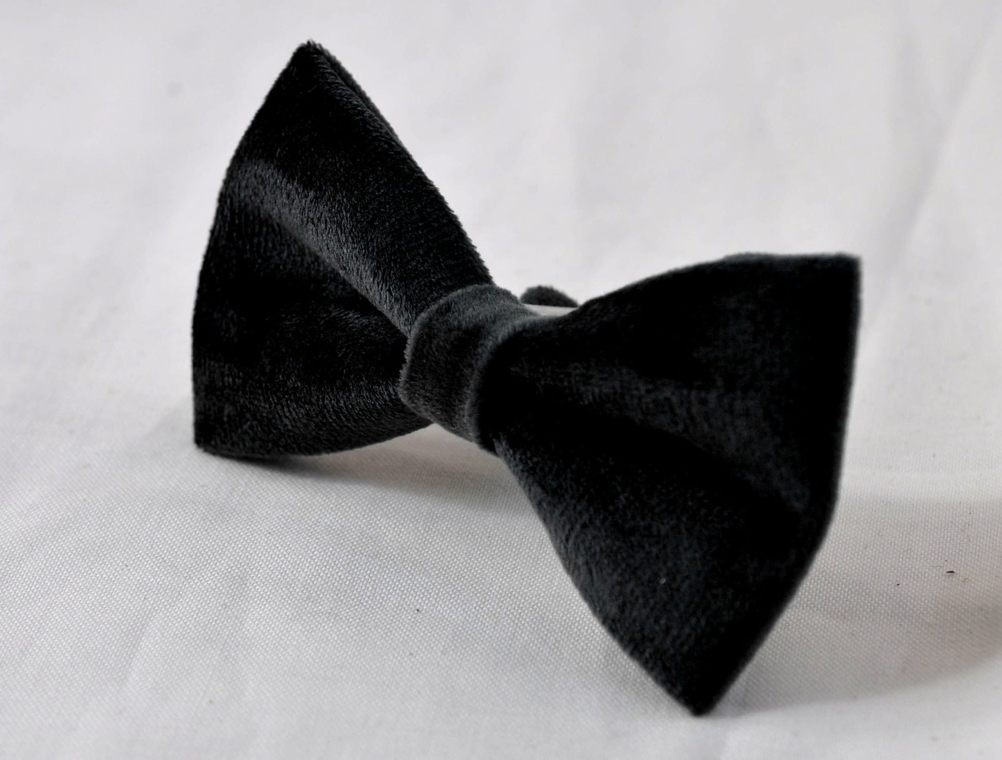 Black Velvet Bow tie + Black Elastic Suspenders Braces for Men / Youth / Boys Kids / Baby Infant Toddler