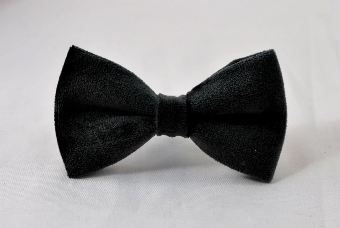 Black Velvet Bow tie + Black Elastic Suspenders Braces for Men / Youth / Boys Kids / Baby Infant Toddler