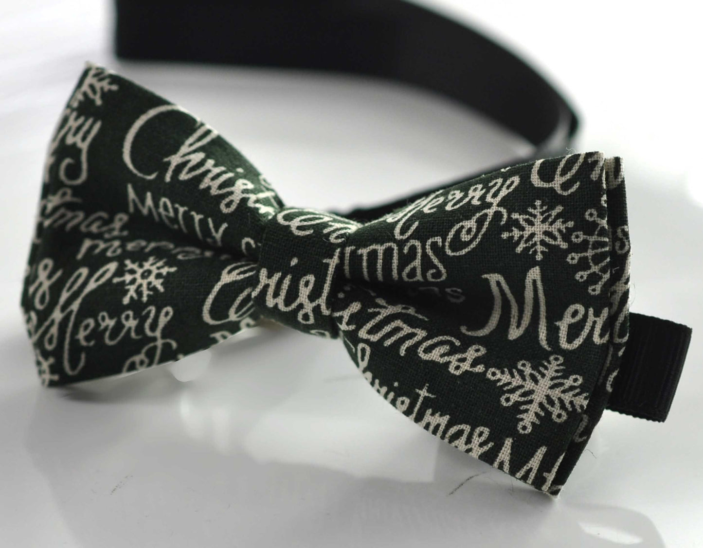 Xmas Christmas Snowflake Snow Flakes Emerald Green Gold 100% Cotton Pretied Bow Tie for Men / Youth Teenage / Boy Kids / Baby Infant Toddler