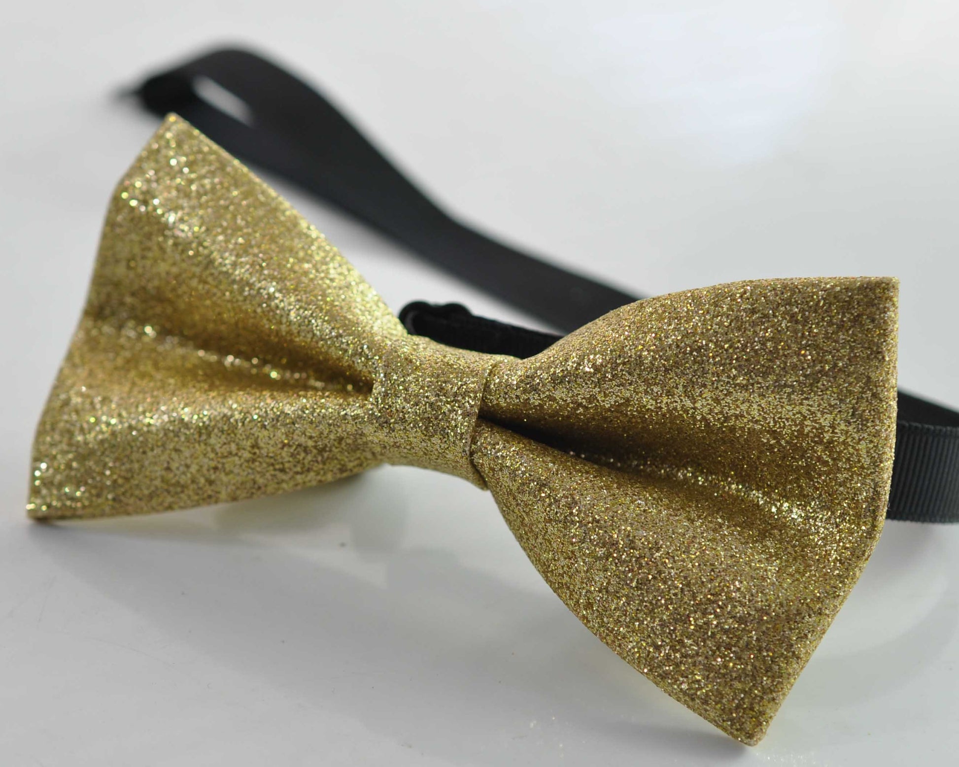 Men PVC Gold Golden Solid Faux Shining Leather Bow Tie Bowtie Wedding Party