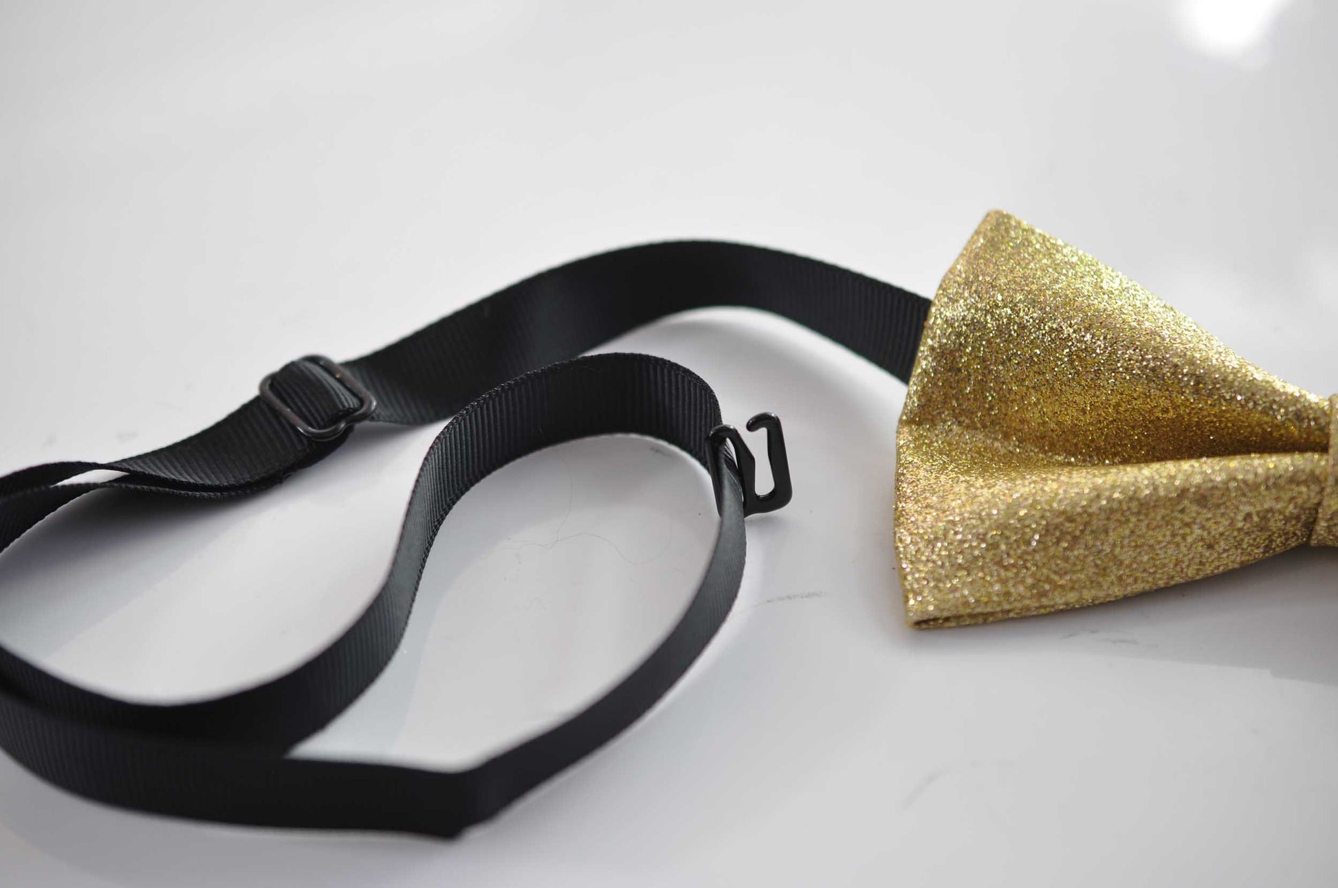 Gold Golden Shining Faux Leather Bow tie + BLACK Elastic Suspenders Braces for Baby infant Toddler / Kids boy / Youth Teenage / Men