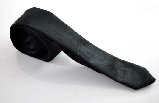 Men Women Unisex BLACK Skinny 100% Velvet Necktie Neck Tie for Wedding Party Prom