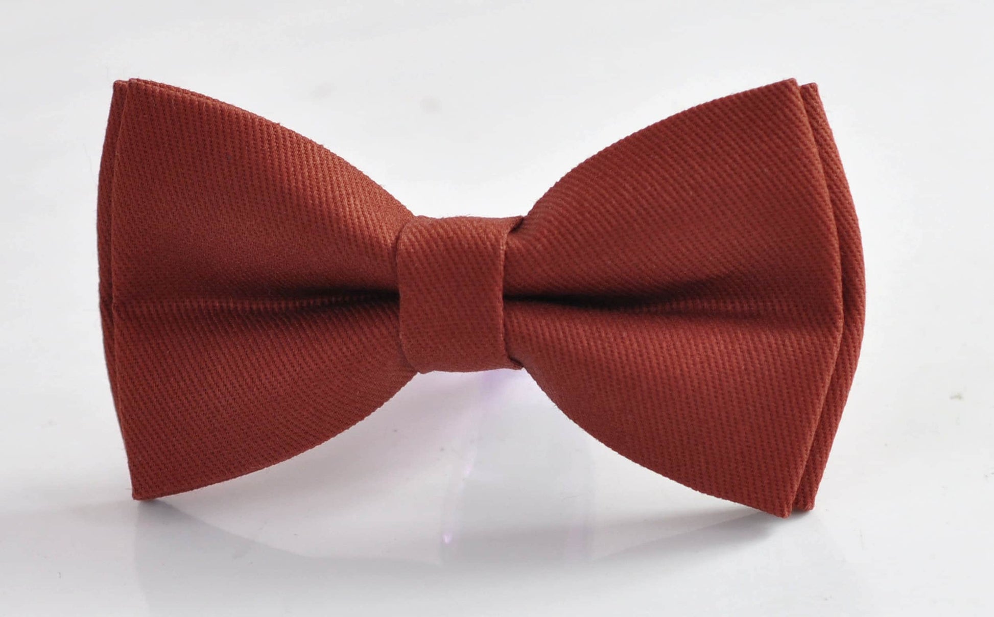 Cinnamon Terracotta Red Brown Bow tie + Brown Faux Leather Suspenders for Baby infant toddler / Kids Boy / Youth Teenage