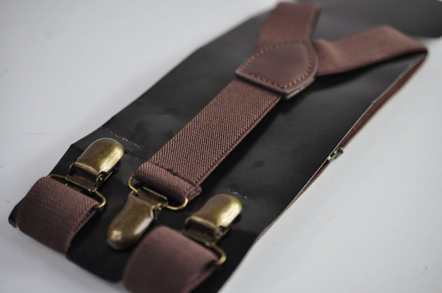 Sage Green Cotton Bow tie Bowtie + Dark Brown Coffee Chocolate Suspenders Braces for Men / Youth Teenage/ Boys Kids / Baby Infant Toddler