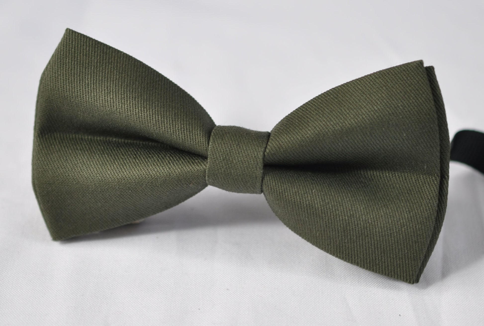 Olive Green Army Green Cotton Bow tie + Dark Brown Coffee Chocolate Suspenders Braces for Men / Youth / Boys Kids / Baby Infant Toddler