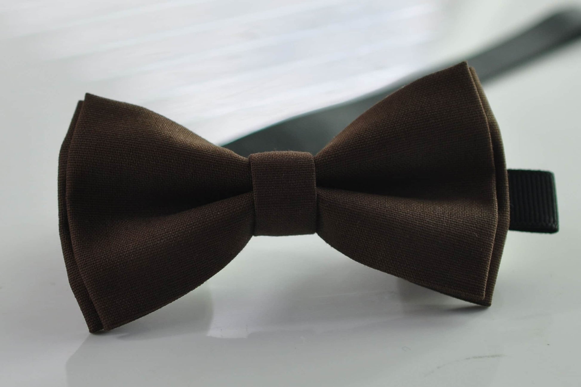 Dark Brown Coffee Chocolate Cotton Bow tie Bowtie + matched Elastic Suspenders Braces for Men / Youth / Boys Kids / Baby Infant Toddler