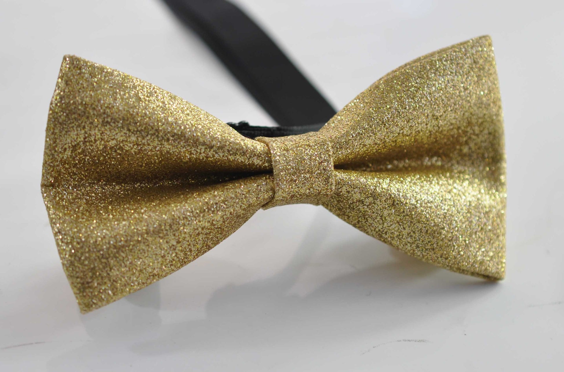 Men PVC Gold Golden Solid Faux Shining Leather Bow Tie Bowtie Wedding Party