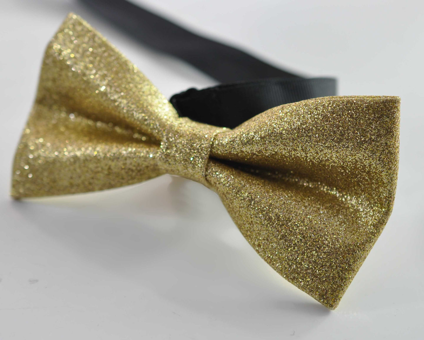 Men PVC Gold Golden Solid Faux Shining Leather Bow Tie Bowtie Wedding Party