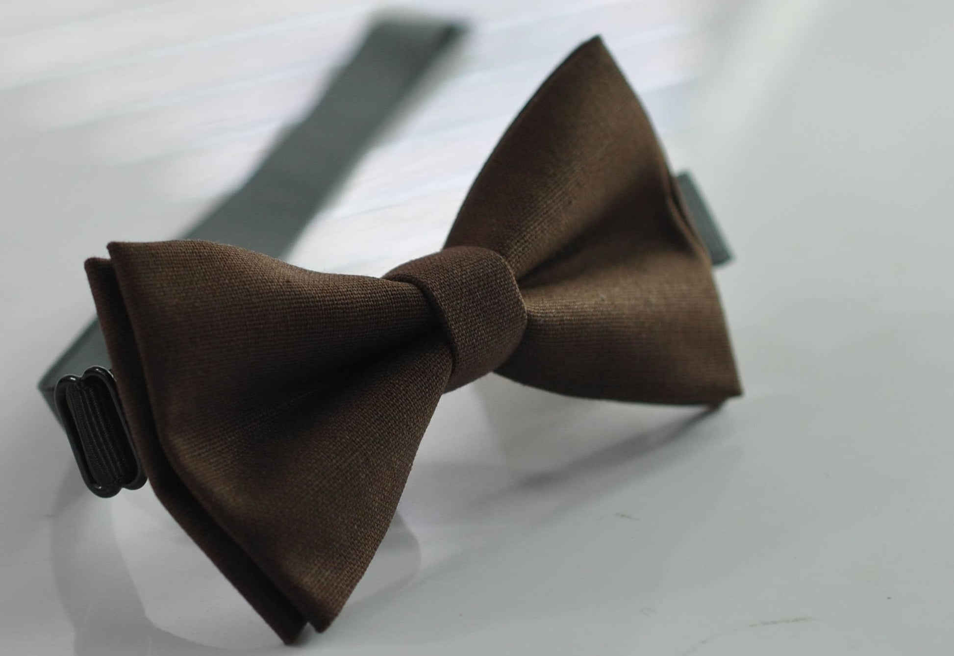 Dark Brown Coffee Chocolate Cotton Bow tie Bowtie + matched Elastic Suspenders Braces for Men / Youth / Boys Kids / Baby Infant Toddler