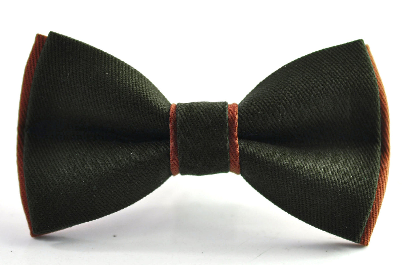 Olive Green Army and Rust Brown Bow tie Bowtie + Olive Green Elastic Suspenders Braces Men / Youth/ Boys Kids / Baby Infant Toddler