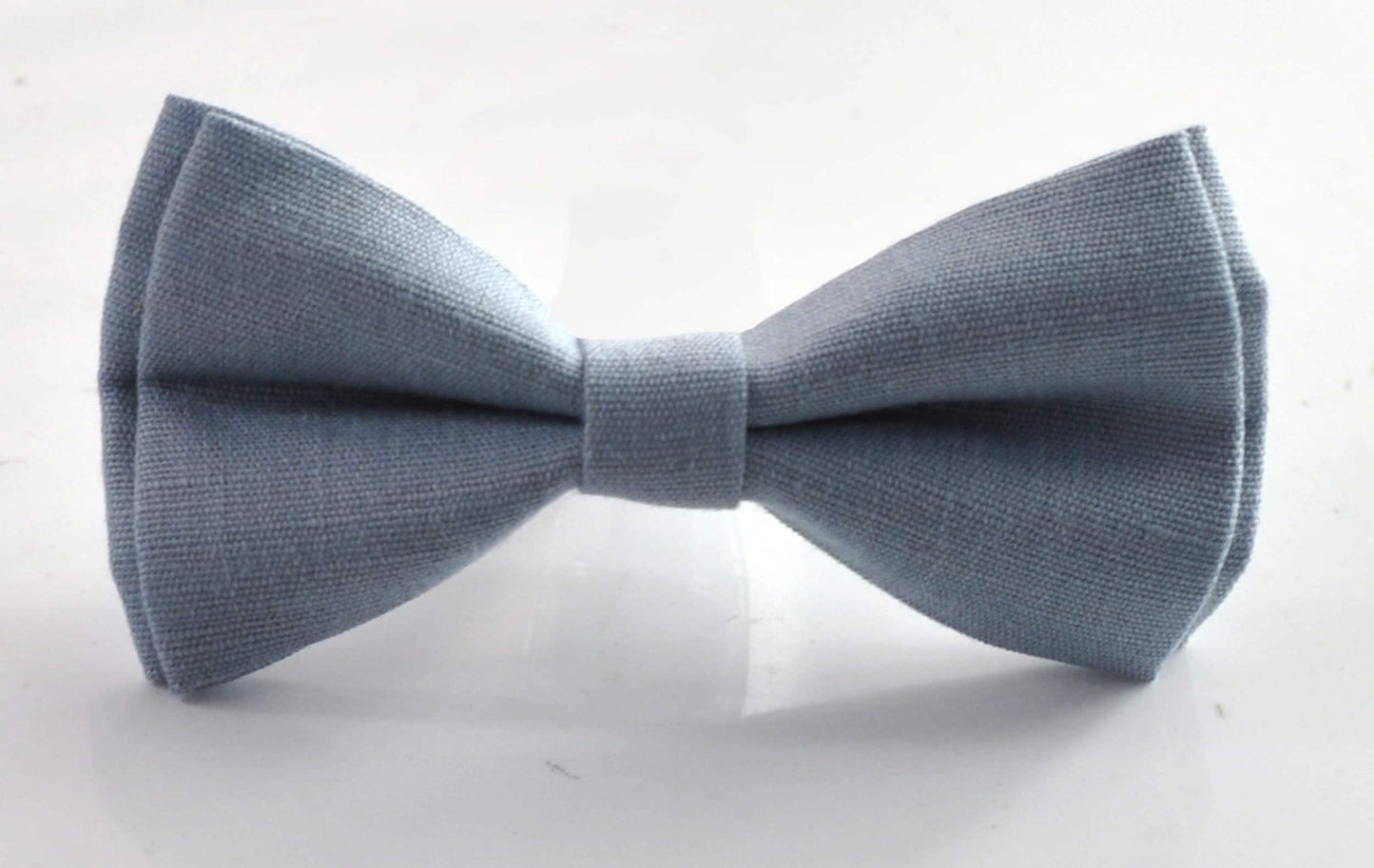 Dusty blue Light BLue Linen Bow tie Bowtie + Matched Elastic Suspenders Braces for Men / Youth / Boys Kids / Baby Infant Toddler