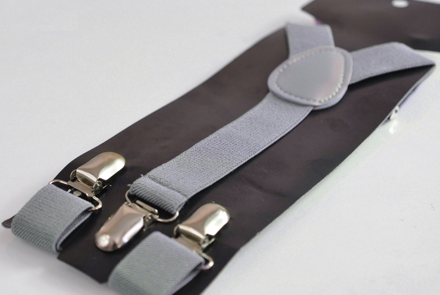 Dusty blue Light BLue Linen Bow tie Bowtie + Matched Elastic Suspenders Braces for Men / Youth / Boys Kids / Baby Infant Toddler
